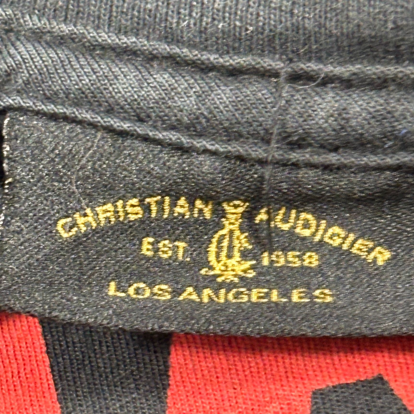 Vintage VINTAGE Christian Audigier Shirt XL Unisex Graphic Print T-Shirt with Rhinestone Boxing Gloves NYC Crown Panther USA Size US XL / EU 56 / 4 - 5 Thumbnail