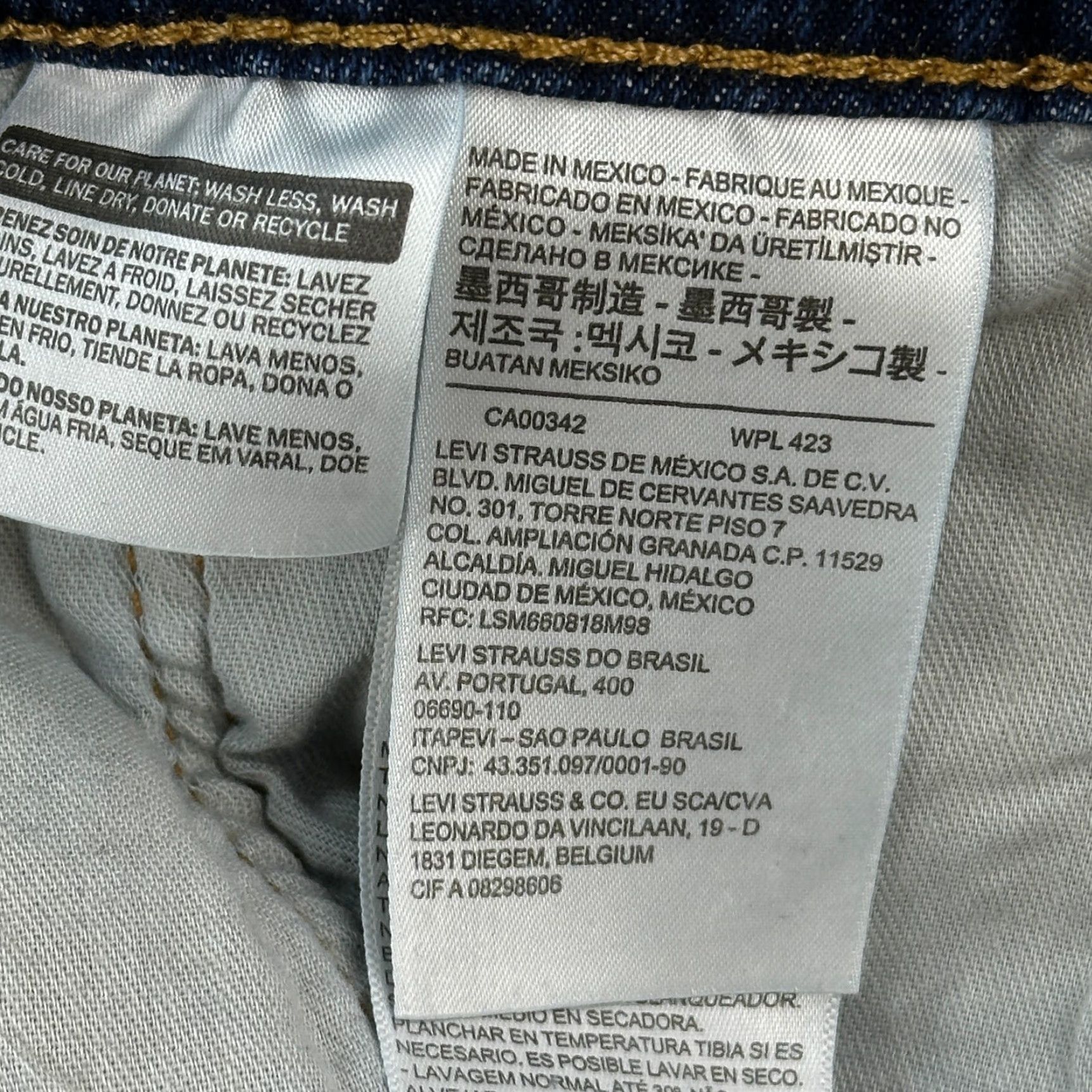 Levi's Levis 505 Jeans Mens 34x32 Dark Wash Regular Fit Straight Leg Casual Stretch Size US 34 / EU 50 - 6 Thumbnail