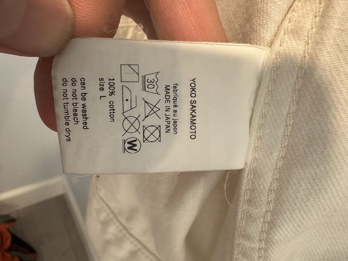 YOKO SAKAMOTO YOKO SAKAMOTO DENIM JACKET WHITE W PAINT Size US L / EU 52-54 / 3 - 12 Thumbnail