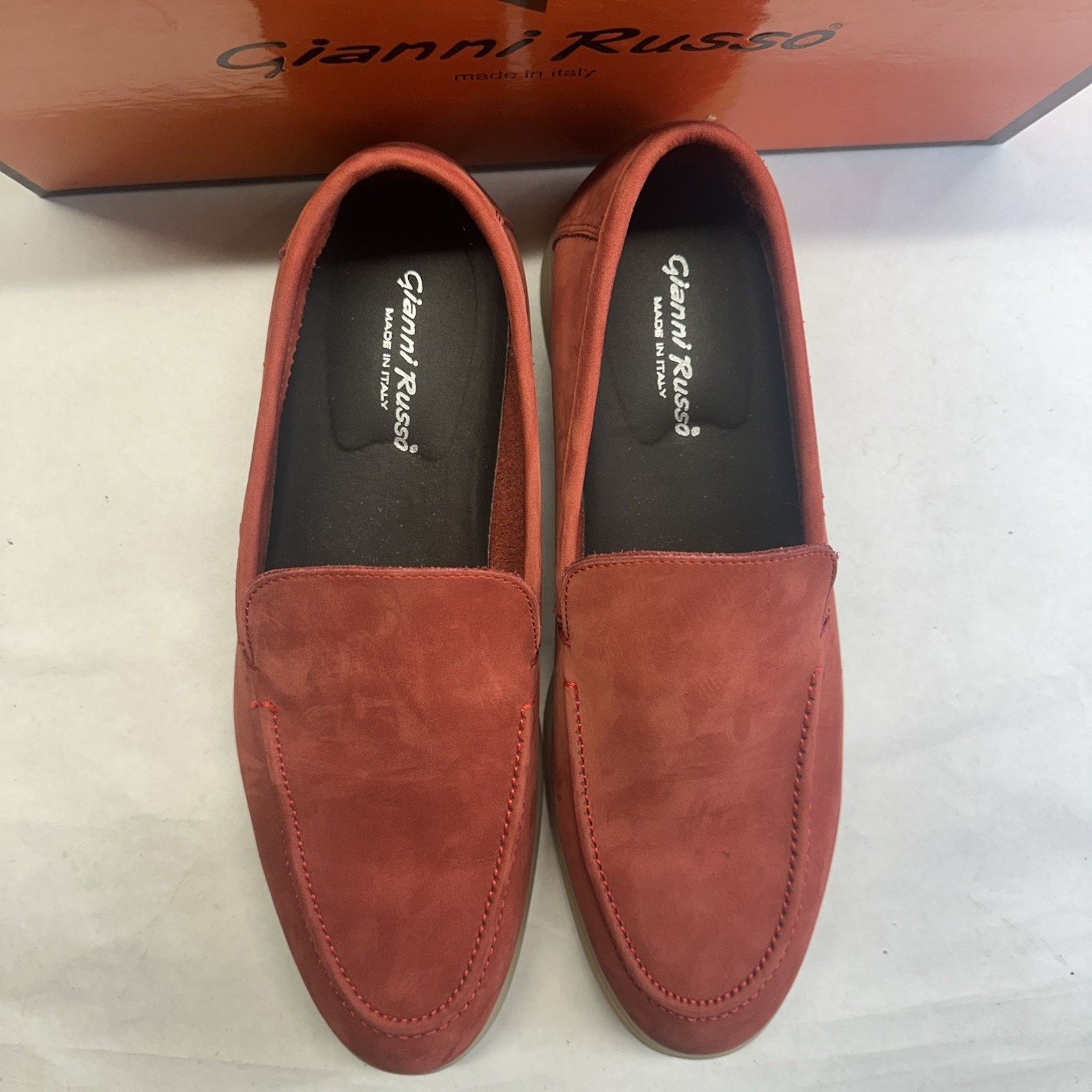 & Other Stories Men's Gianni Russo maroon Leather loafers Size 44 US 11 I Size US 11 / EU 44 - 3 Thumbnail