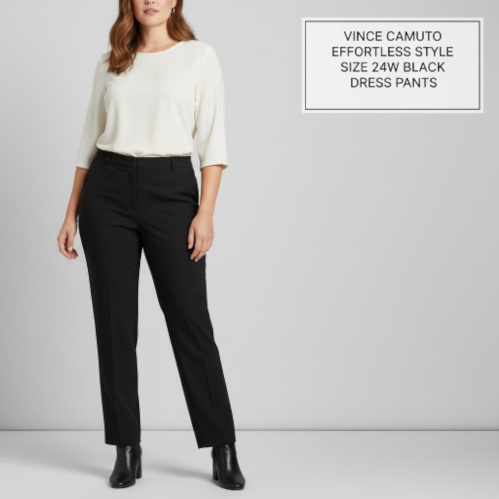 Vince Camuto Vince Camuto Women's Black Dress Pants Size 24W Size 42" / US 20 - 2 Thumbnail
