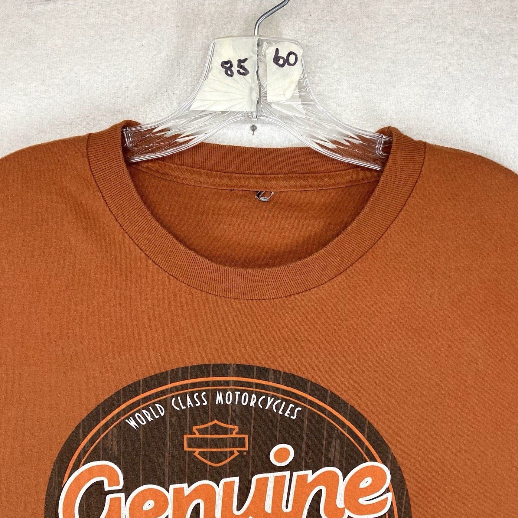 Harley Davidson Harley-Davidson Motorcycle T-Shirt Unisex Adults XL Orange Graphic Print Biker Retro Size US XL / EU 56 / 4 - 3 Thumbnail