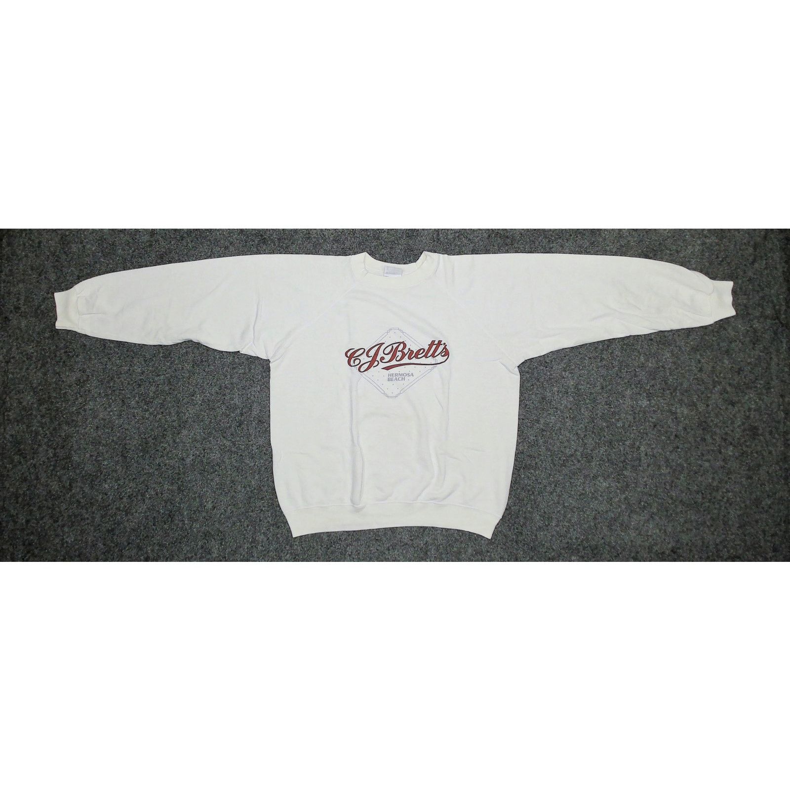 Hanes Vintage 80s Thrashed CJ Bretts Hermosa Beach Raglan Size XL / US 12-14 / IT 48-50 - 5 Thumbnail