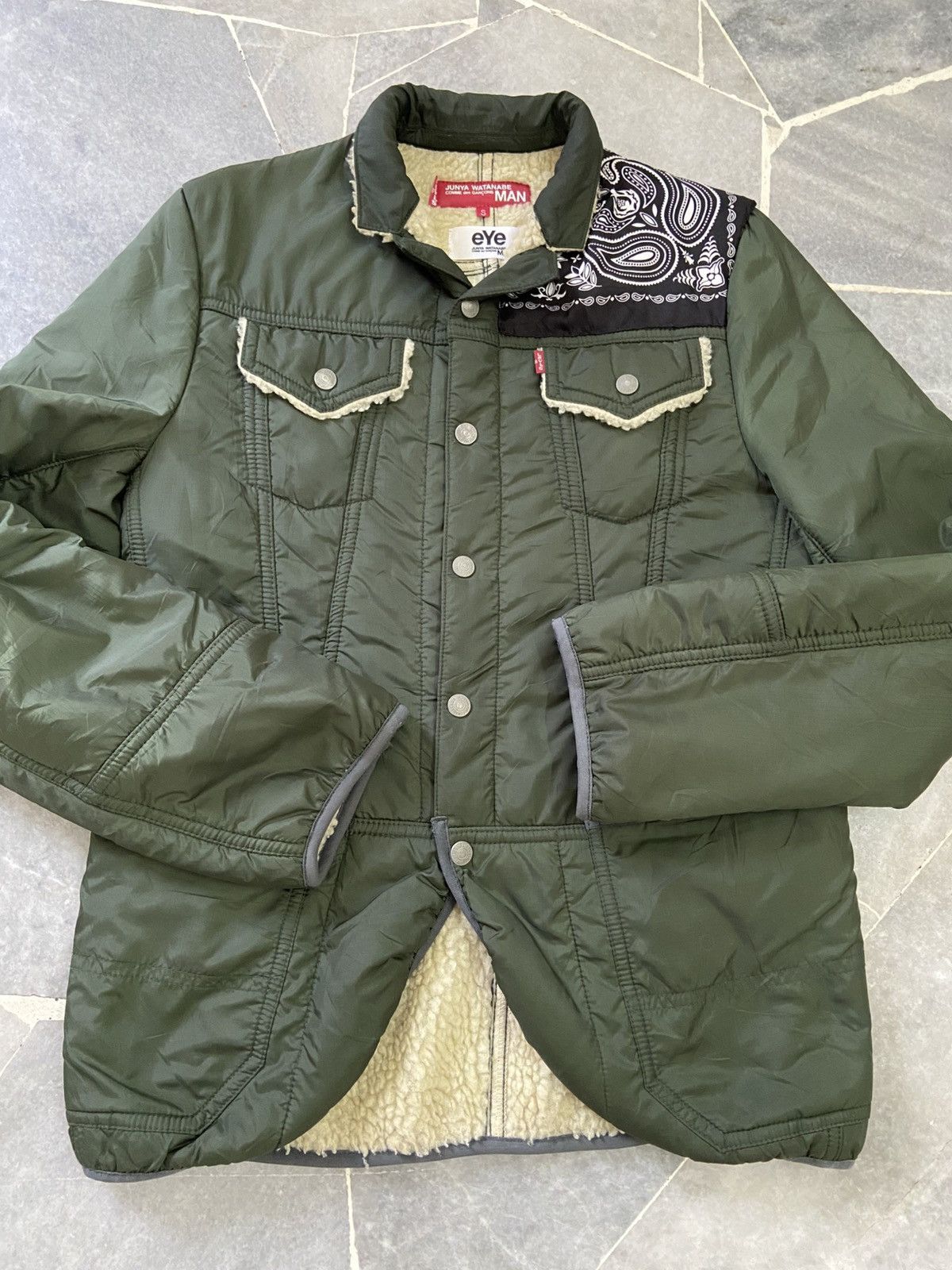 Comme des Garcons Junya Watanabe x Levis AD2008 Quilted Trucker Jacket Size US S / EU 44-46 / 1 - 2 Thumbnail