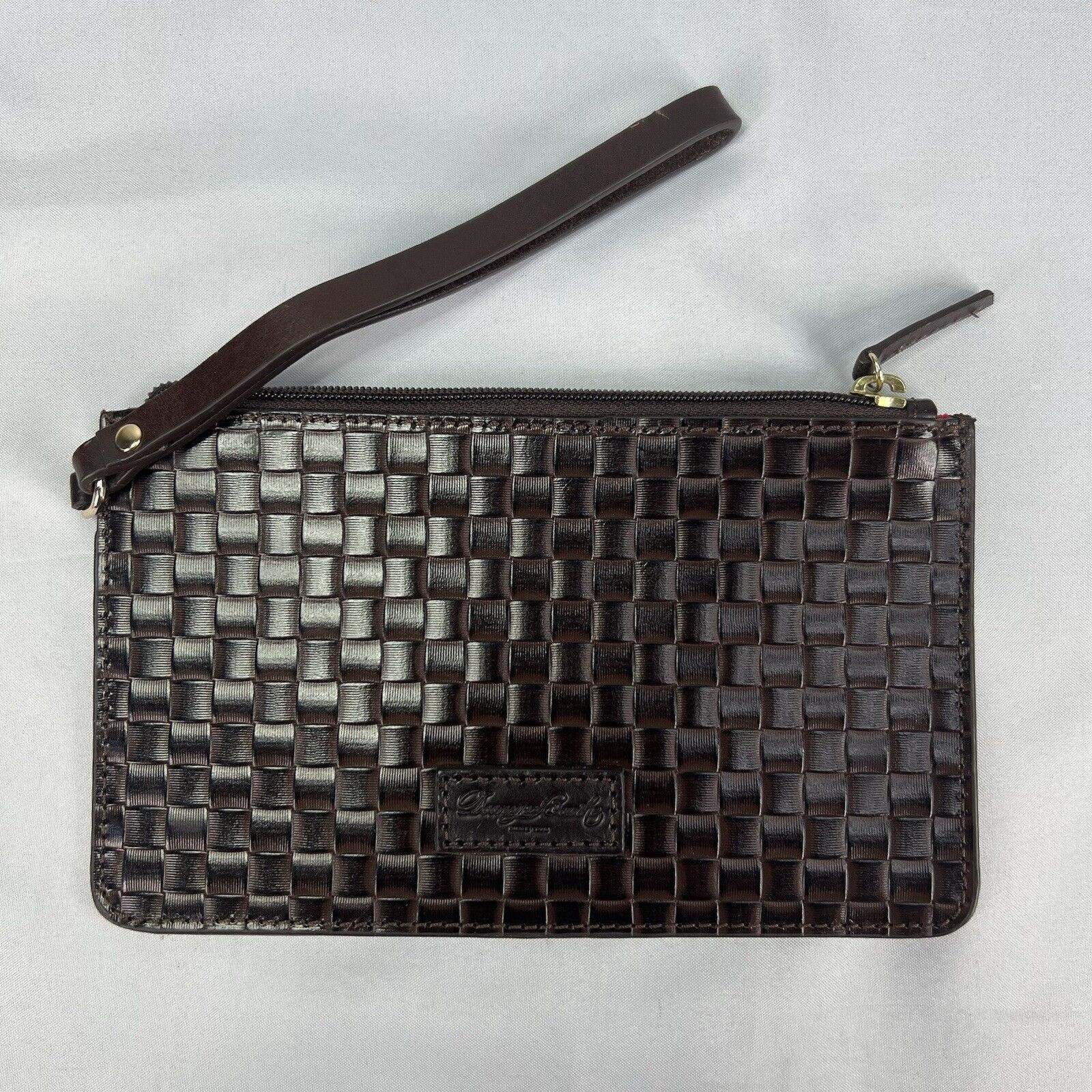 Dooney & Bourke Dooney & Bourke Brown Woven Flat Leather Wristlet Wallet Size ONE SIZE - 1 Thumbnail