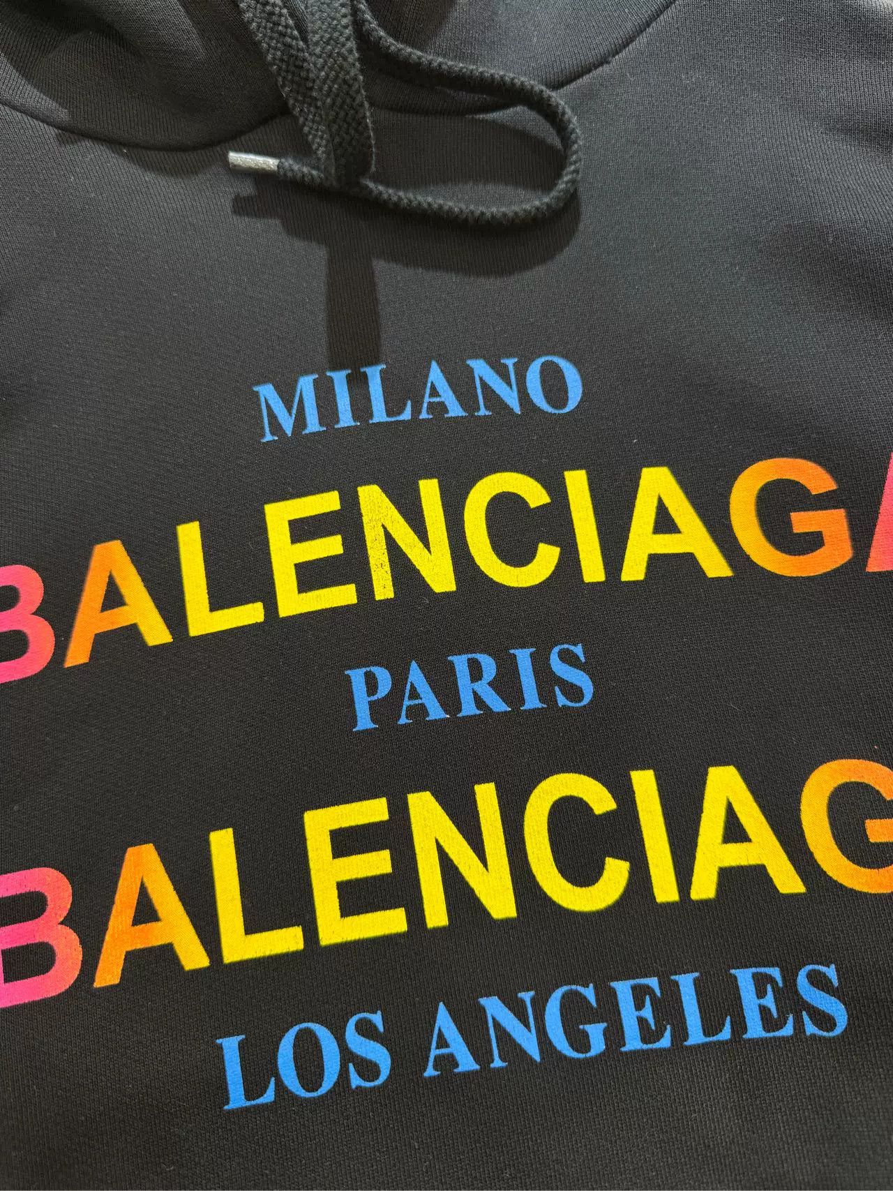 Balenciaga balenciaga black hoodie with colorful logo Size US XS / EU 42 / 0 - 5 Thumbnail