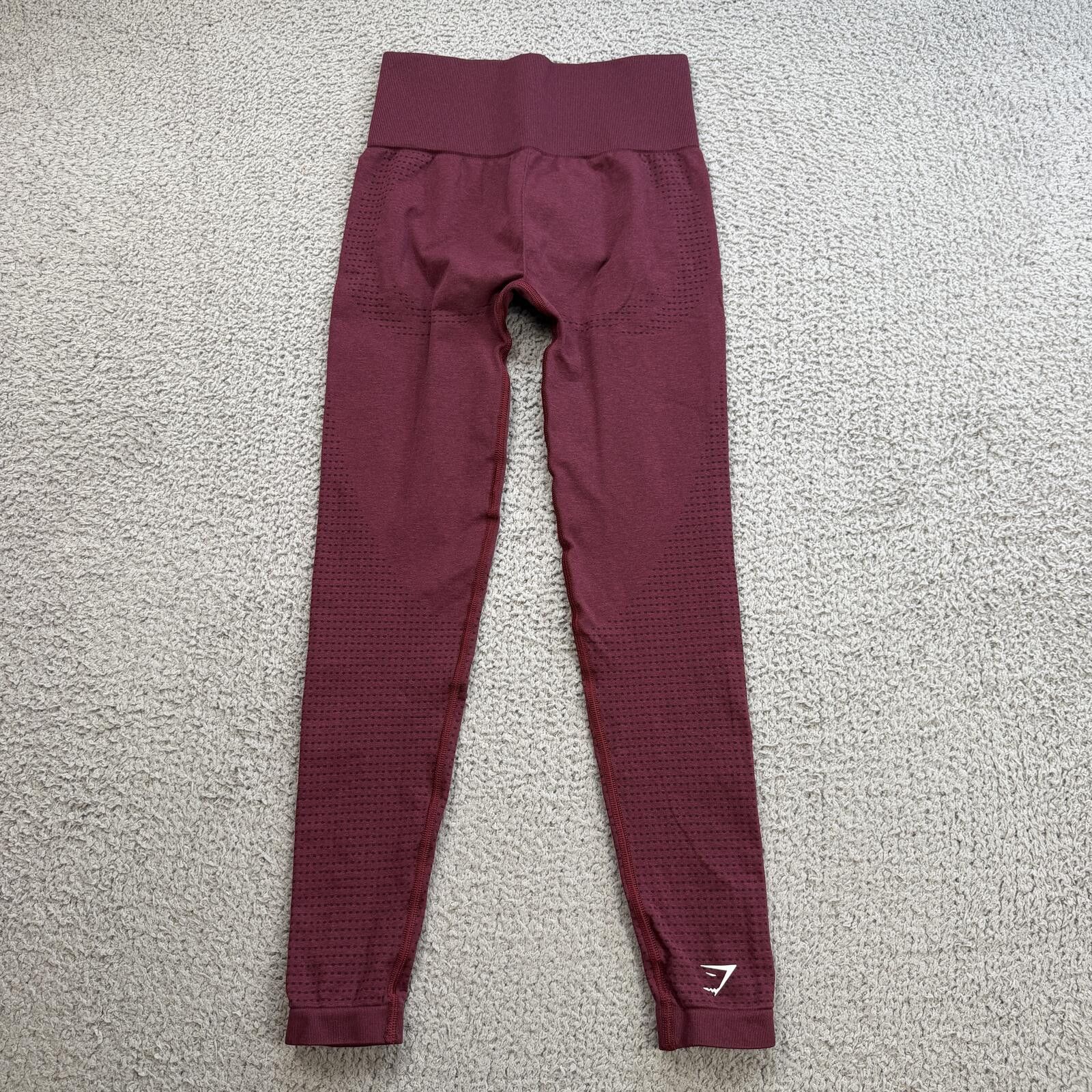 Gymshark Gymshark Seamless High Rise Cropped Leggings Burgundy XS Size 26" / US 2 / IT 38 - 2 Thumbnail
