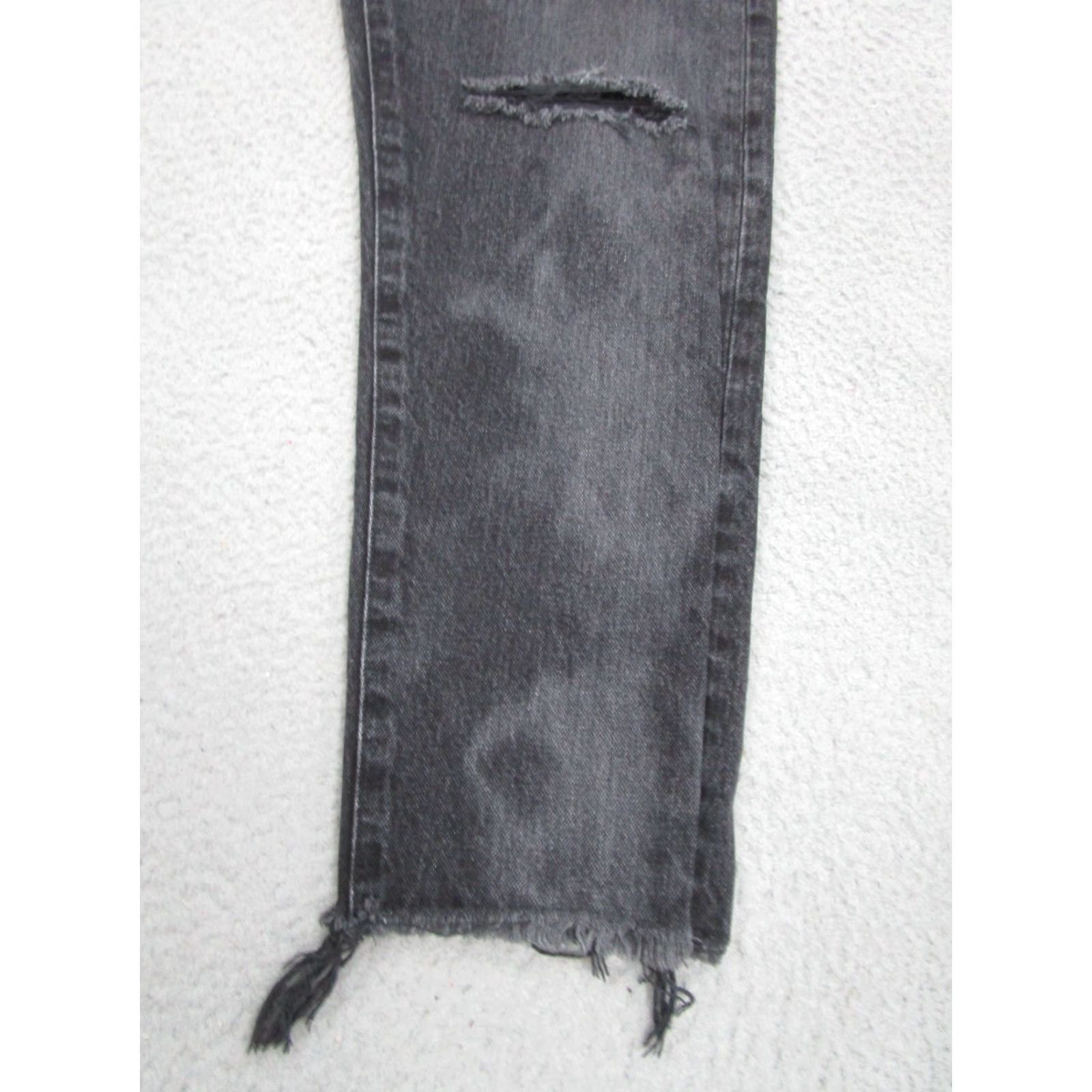 MOUSSY VINTAGE Moussy Vintage Jeans Women 31 Black Denim Ankle Distressed Selvedge Japan Womens Size 24" / US 00 / IT 34 - 2 Thumbnail