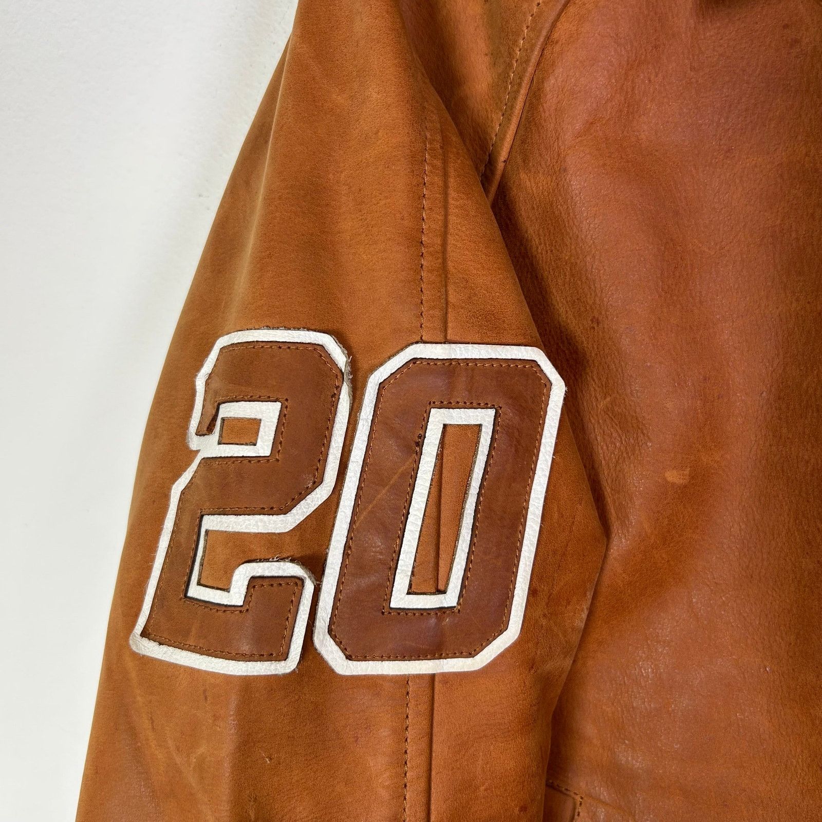 Vale Vale Brown Valley Sports Division Leather Jacket Size US L / EU 52-54 / 3 - 3 Thumbnail