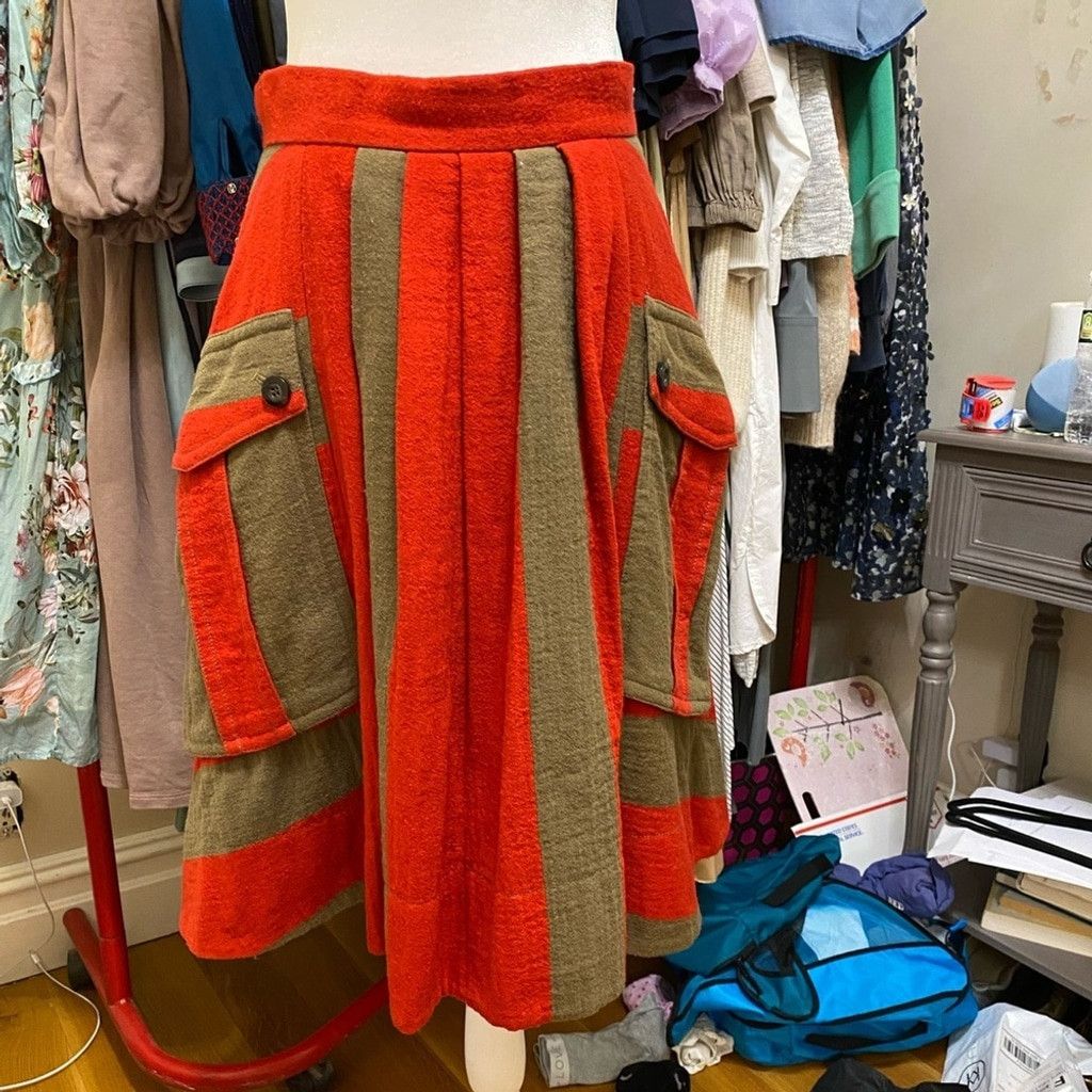Marc by Marc Jacobs Marc by Marc Jacobs Stripped Wool Skirt Size 26" / US 2 / IT 38 - 3 Thumbnail