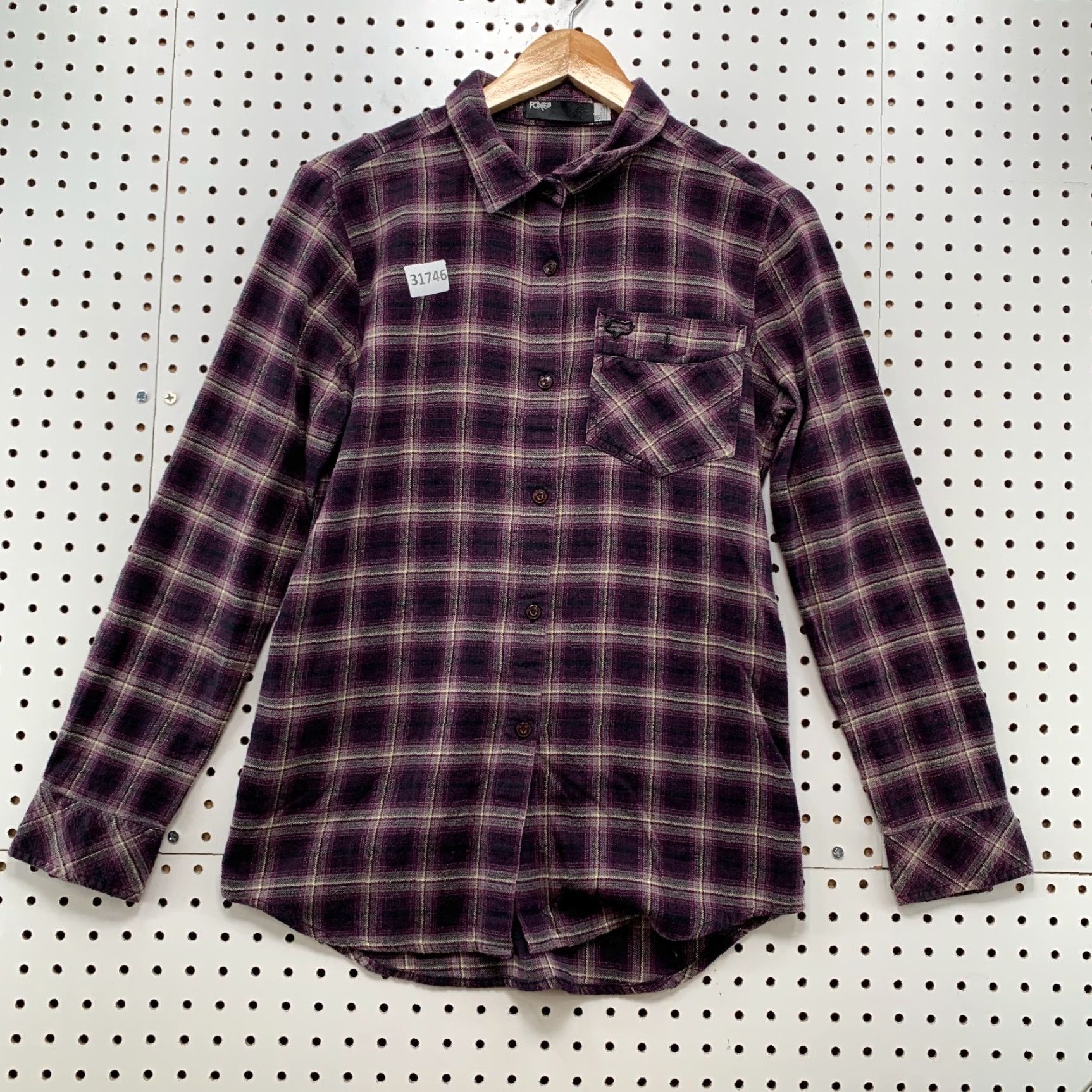 Fox Racing FOX Racing Flannel Button Shirt Mens XS Purple Plaid I DONT CARE 20x27.5 Size US XS / EU 42 / 0 - 2 Thumbnail