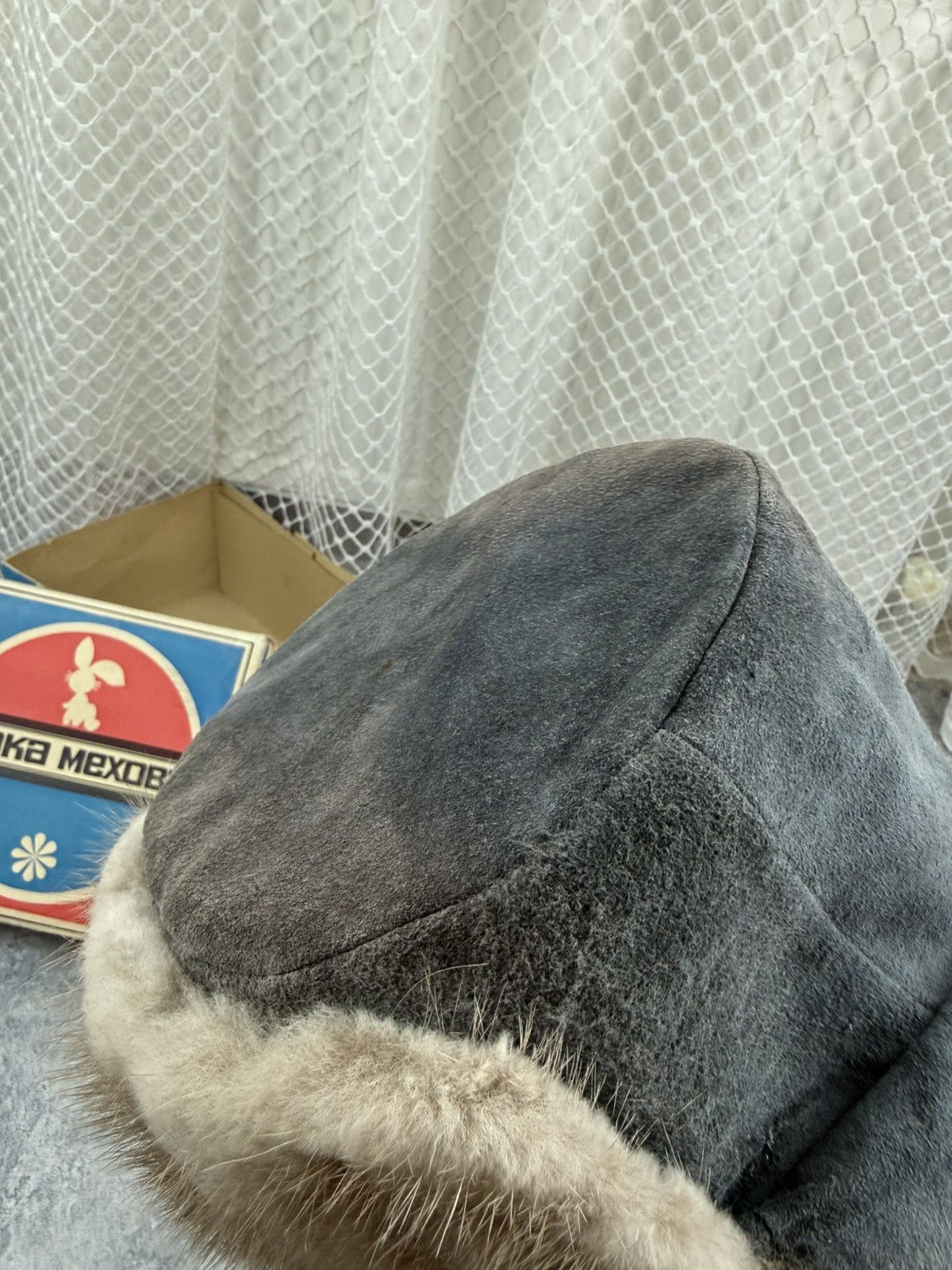 Japanese Brand Vintage Faded 90s Alt Fuzzy Mohair Ushanka USSR Hat Size ONE SIZE - 8 Thumbnail