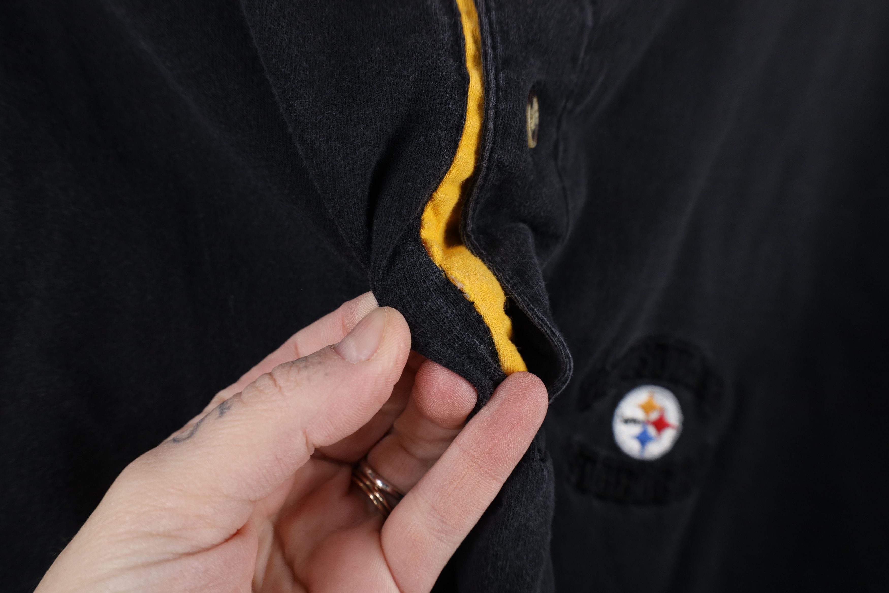Vintage Vintage Y2K 2000 Pittsburgh Steelers Football Henley T-Shirt Size US L / EU 52-54 / 3 - 5 Thumbnail