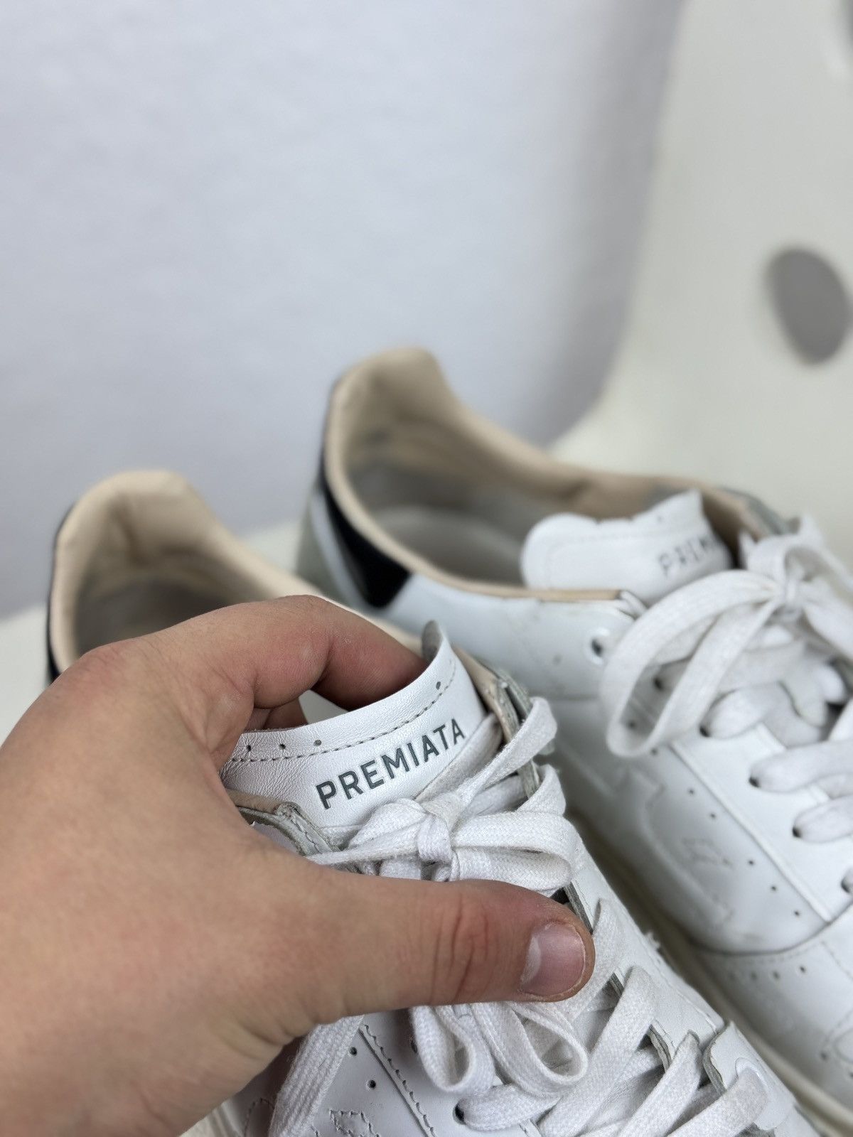 Premiata Men’s PREMIATA QUINN VAR.5254 White Leather Sneakers Size 43 Size US 9 / EU 42 - 7 Thumbnail