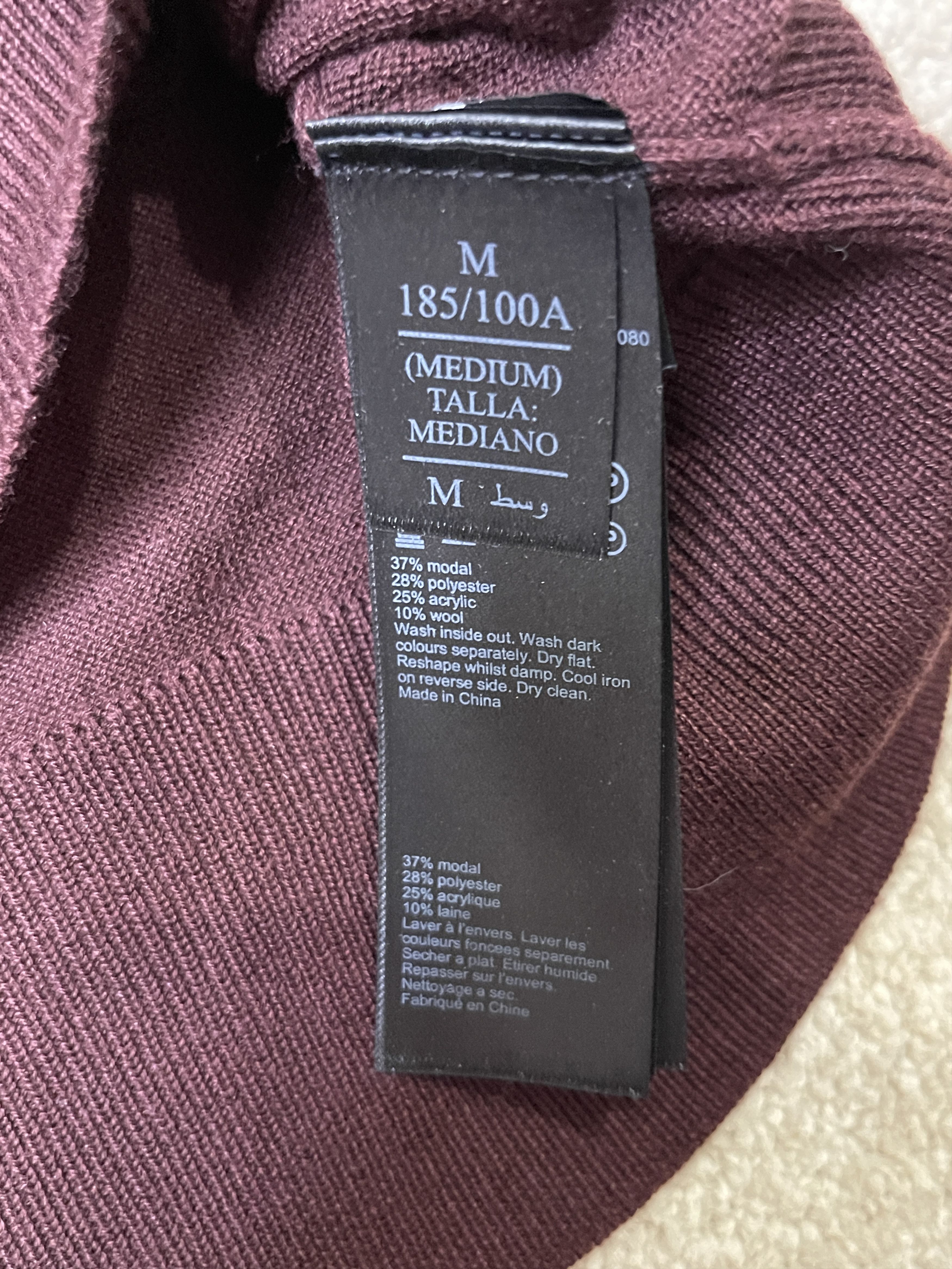 Allsaints All Saints Burgundy Merino Wool Long Sleeve XS Sweater Size US XS / EU 42 / 0 - 5 Thumbnail
