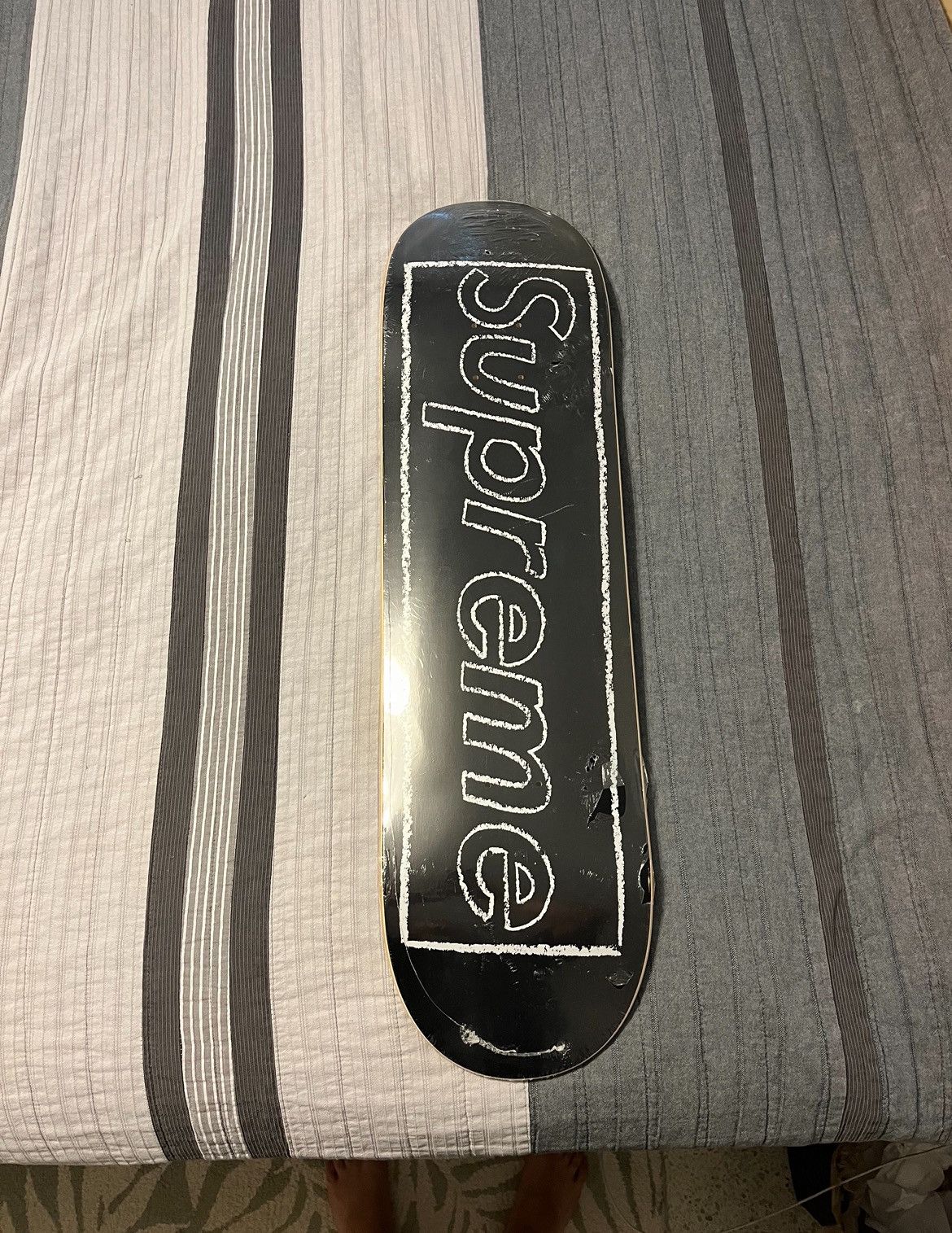 image of Kaws x Supreme Chalk Bogo Deck in Black, Men's