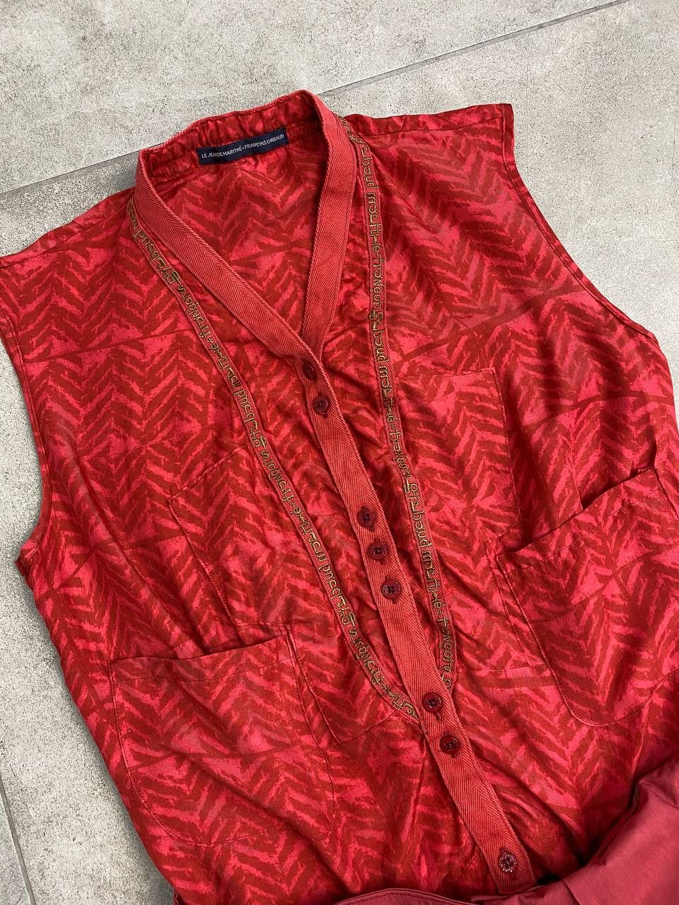 Marithe + Francois Girbaud Marithe + Francois Girbaud Vestsareety Gibrid Blouse Dress Size S / US 4 / IT 40 - 10 Thumbnail