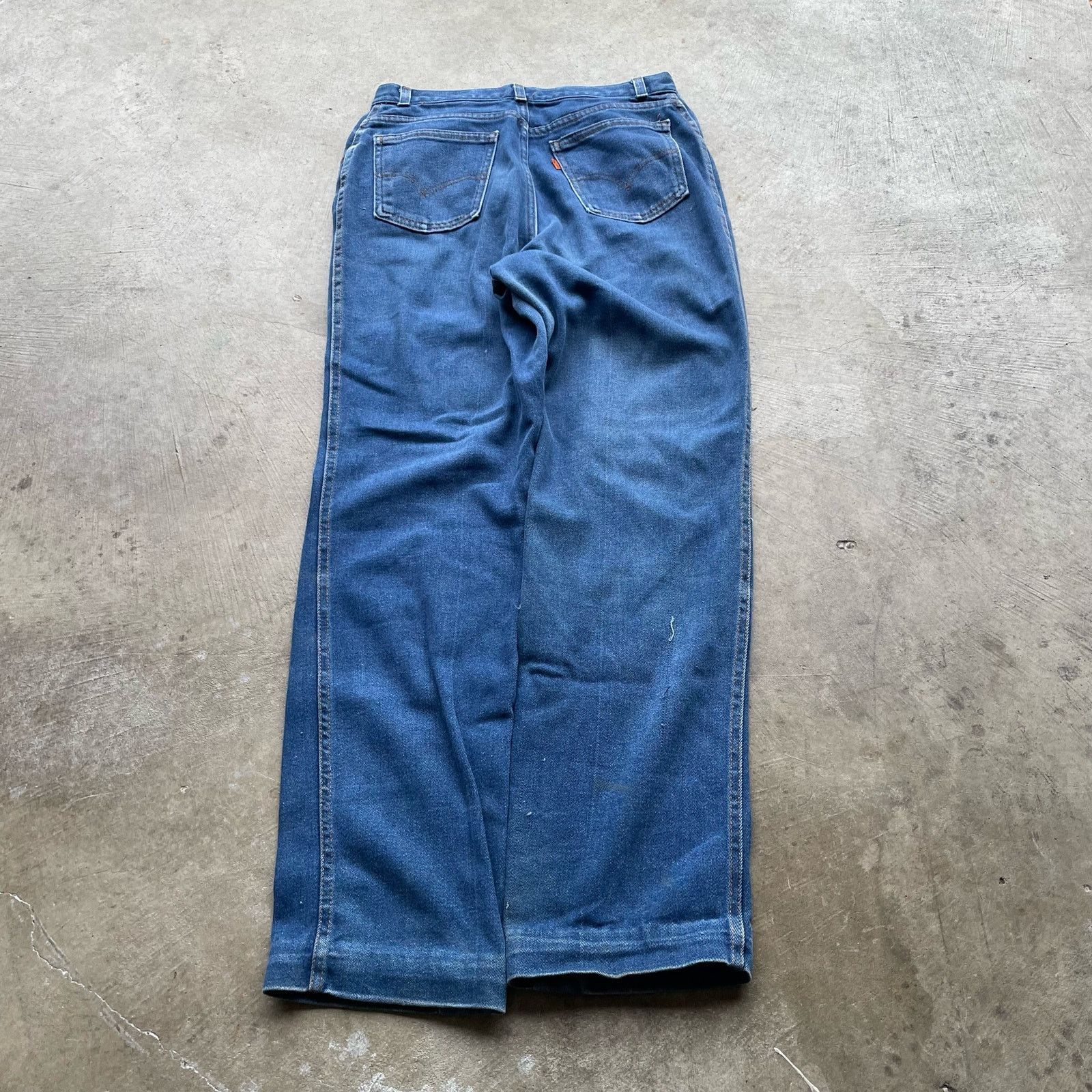 Vintage VINTAGE 70S ORANGE TAB FLARED LEVIS DARKWASH 30X28 Size US 30 / EU 46 - 2 Thumbnail