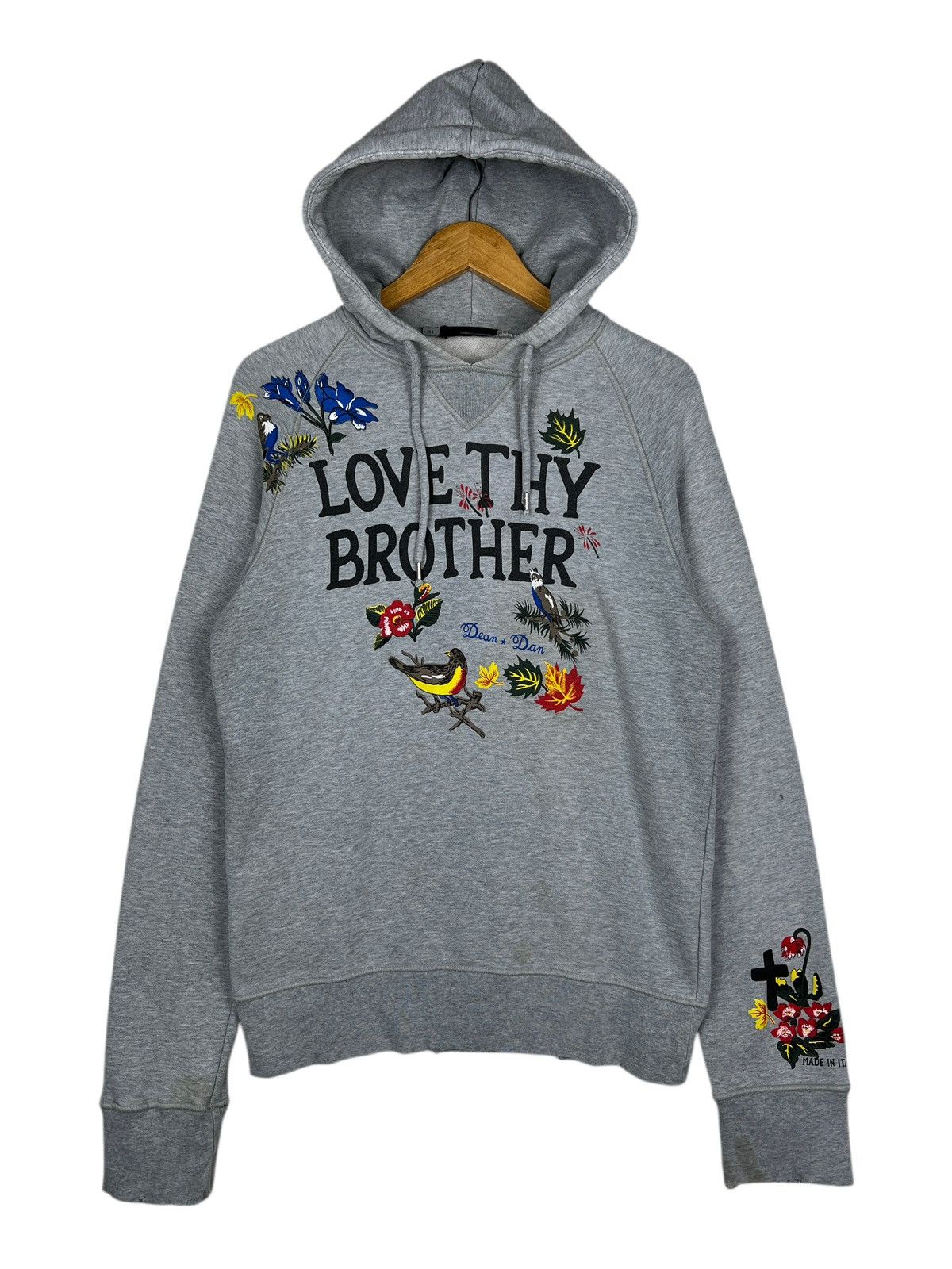 Dsquared2 🔥 Dsquared2 Love Thy Brother Dean Dan Distressed Hoodie Size US L / EU 52-54 / 3 - 3 Thumbnail