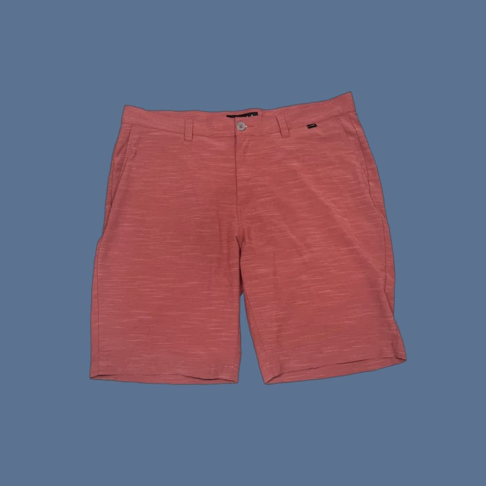 TravisMathew Travis Mathew Golf Shorts Mens 38 Red Chino 9" Inseam Lightweight Stretch Pockets Casual Travel Regular Front Flat Solid Size US 38 / EU 54 - 1 Thumbnail