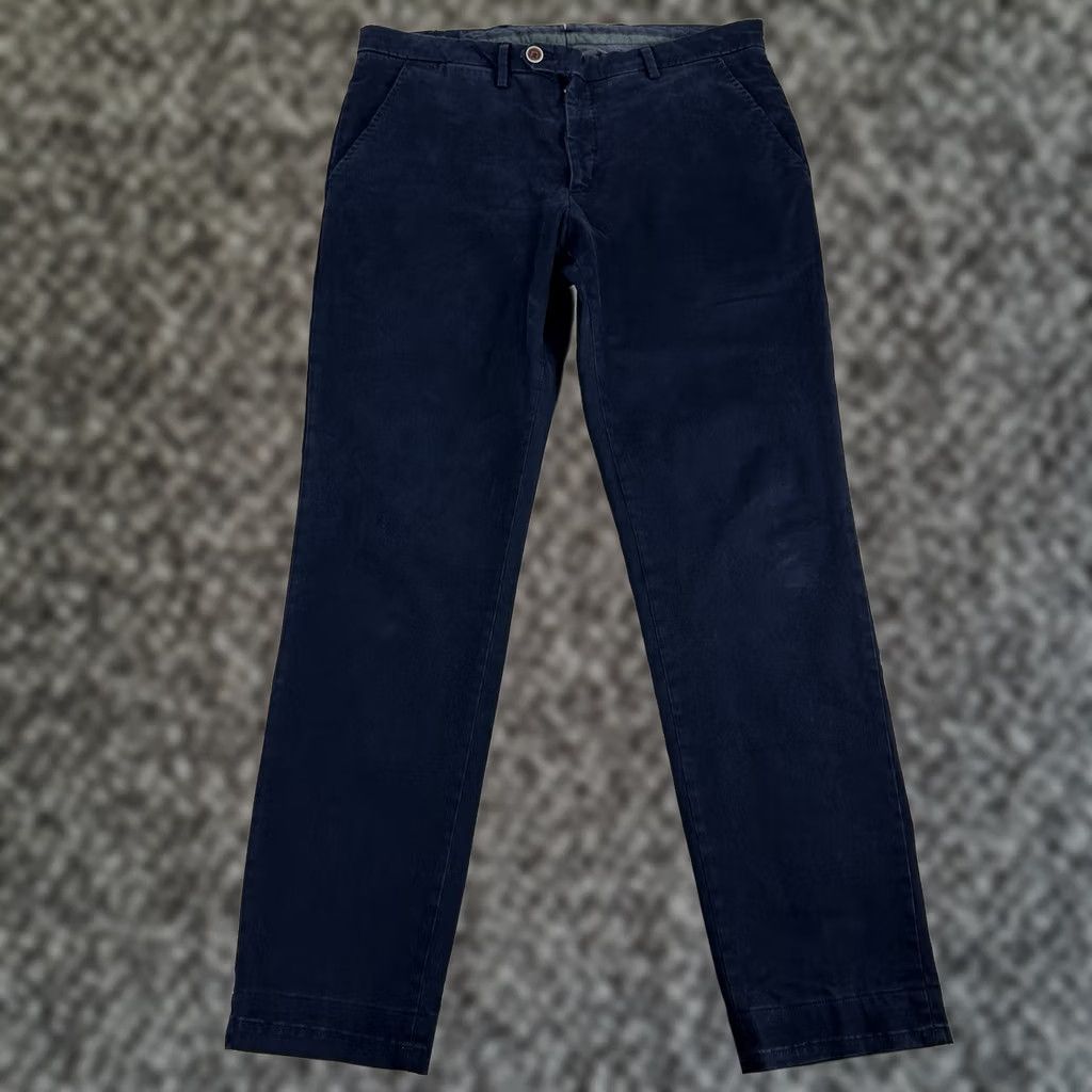 Vintage Valditaro Sartoria Blue Cotton Chinos Pants Italy Made Mens 48 Straight Leg Pants Chino Men 48 Blue Regular Size US 32 / EU 48 - 1 Thumbnail