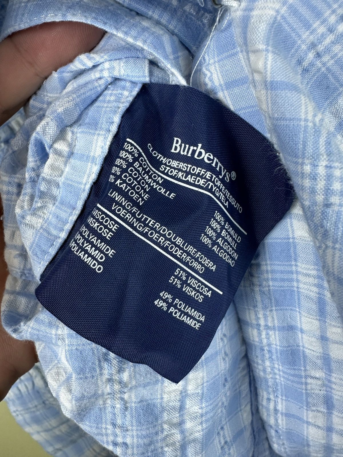 Burberry × Vintage Vintage shortsleeve Burberry blazer Size L / US 10 / IT 46 - 7 Thumbnail