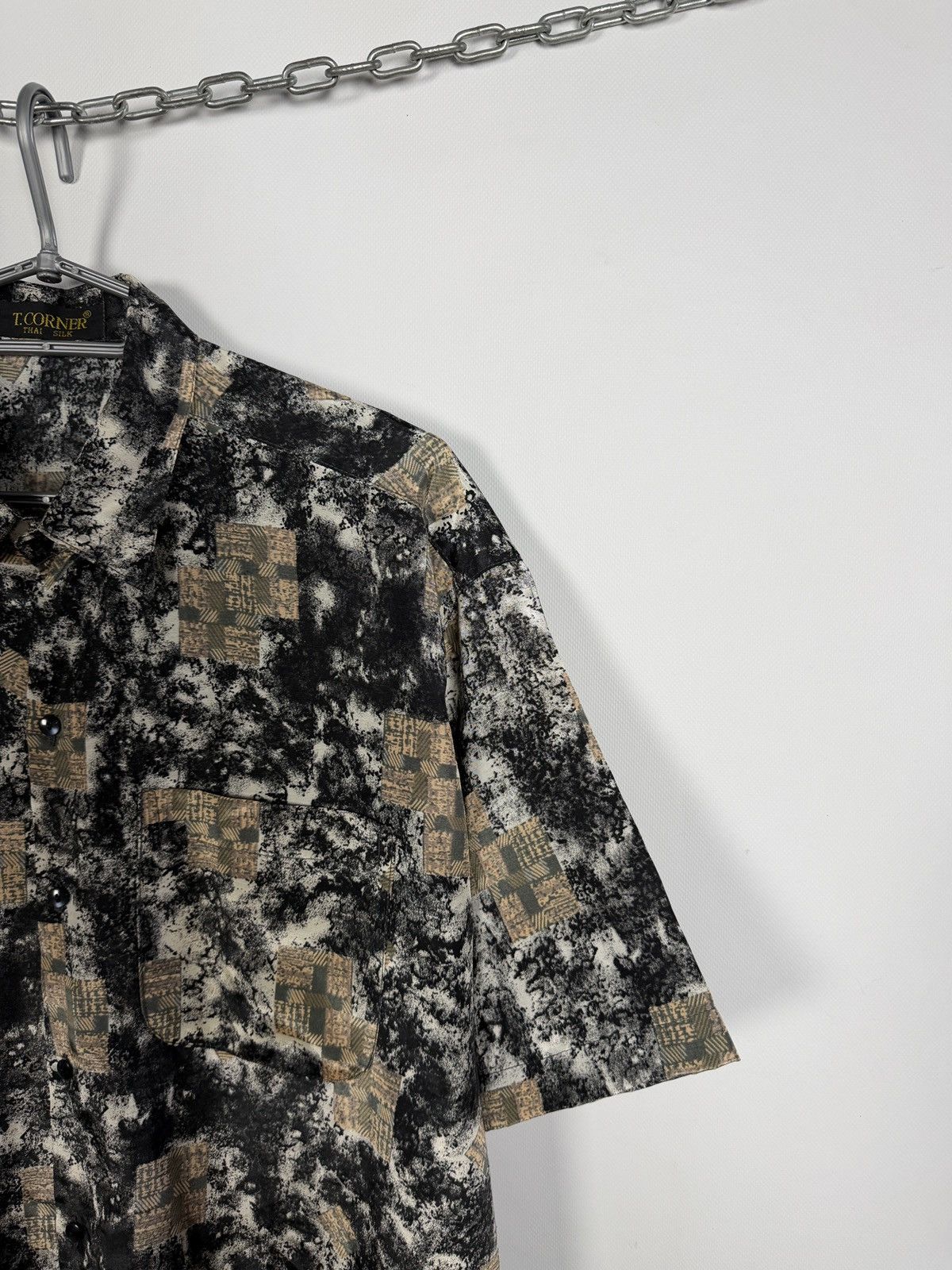 Vintage T. Corner Short Sleeve Shirt Button Up Thai Silk Vintage M-L Size US M / EU 48-50 / 2 - 2 Thumbnail