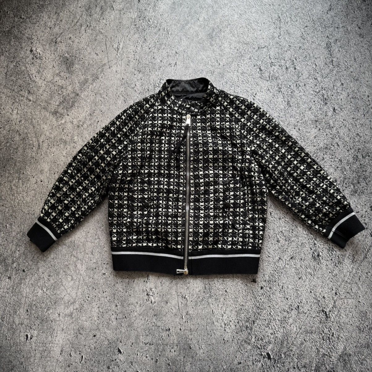 Moncler Moncler tweed print fiadone jacket black womens M size Size M / US 6-8 / IT 42-44 - 2 Thumbnail