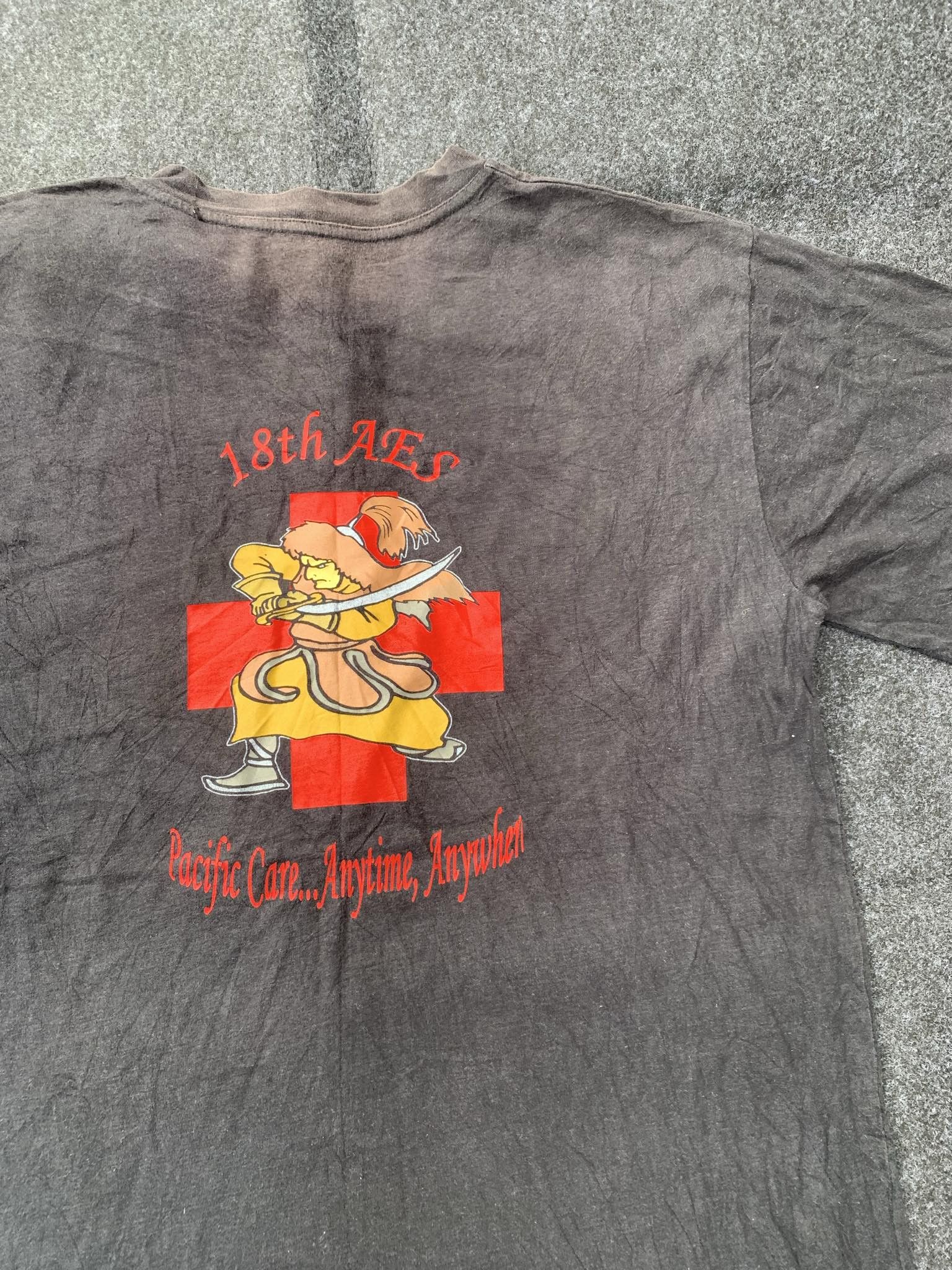 Anime × Cartoon Network × Vintage 18th AES PASIFIC CARE faded black tshirt Size US L / EU 52-54 / 3 - 2 Thumbnail