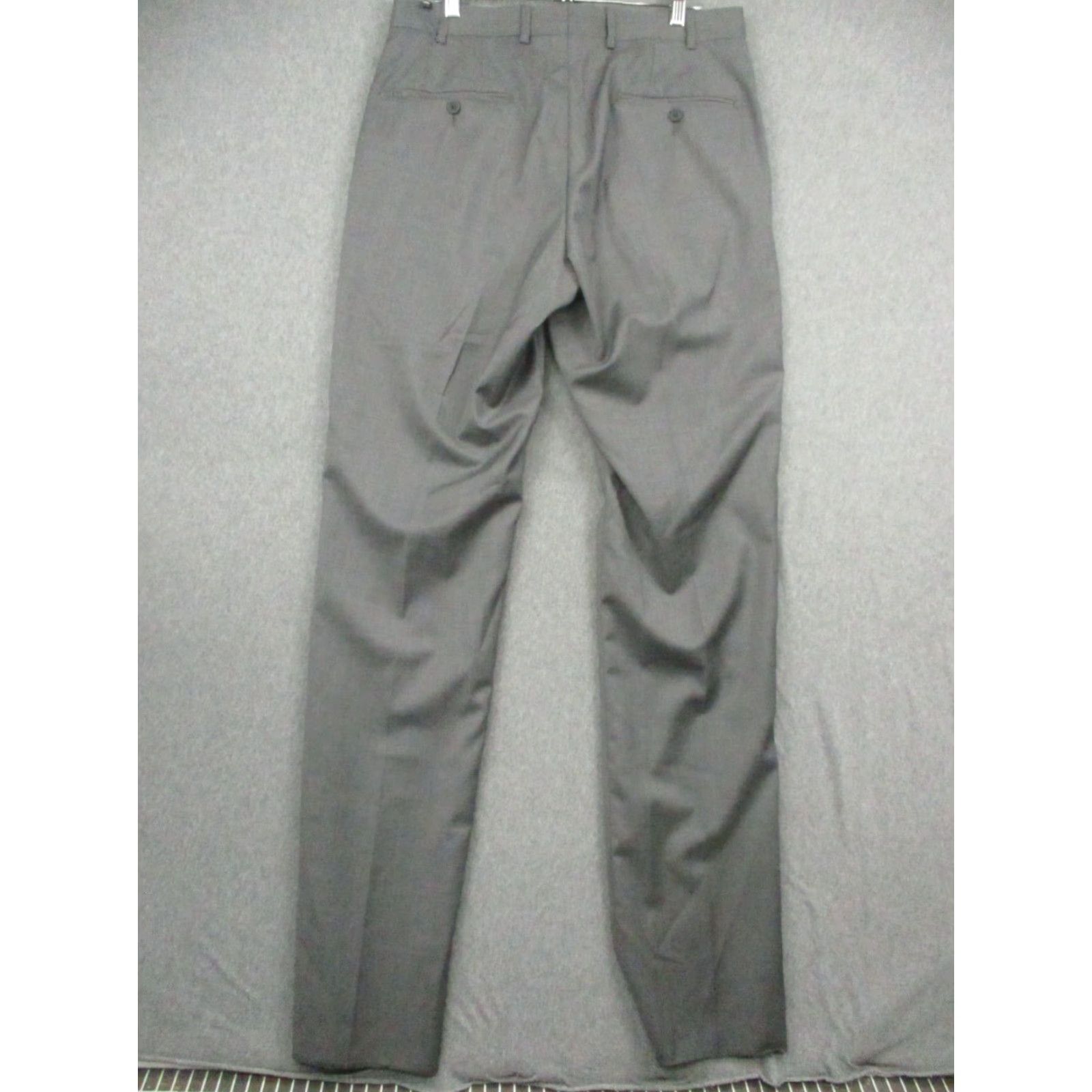 Nordstrom VINTAGE John W. Nordstrom Dress Pants Men 32 R Gray Wool Traditional NWT Fil Flat Front Straight 34 In Inseam Mens Regular Dress Pants Size US 32 / EU 48 - 7 Thumbnail