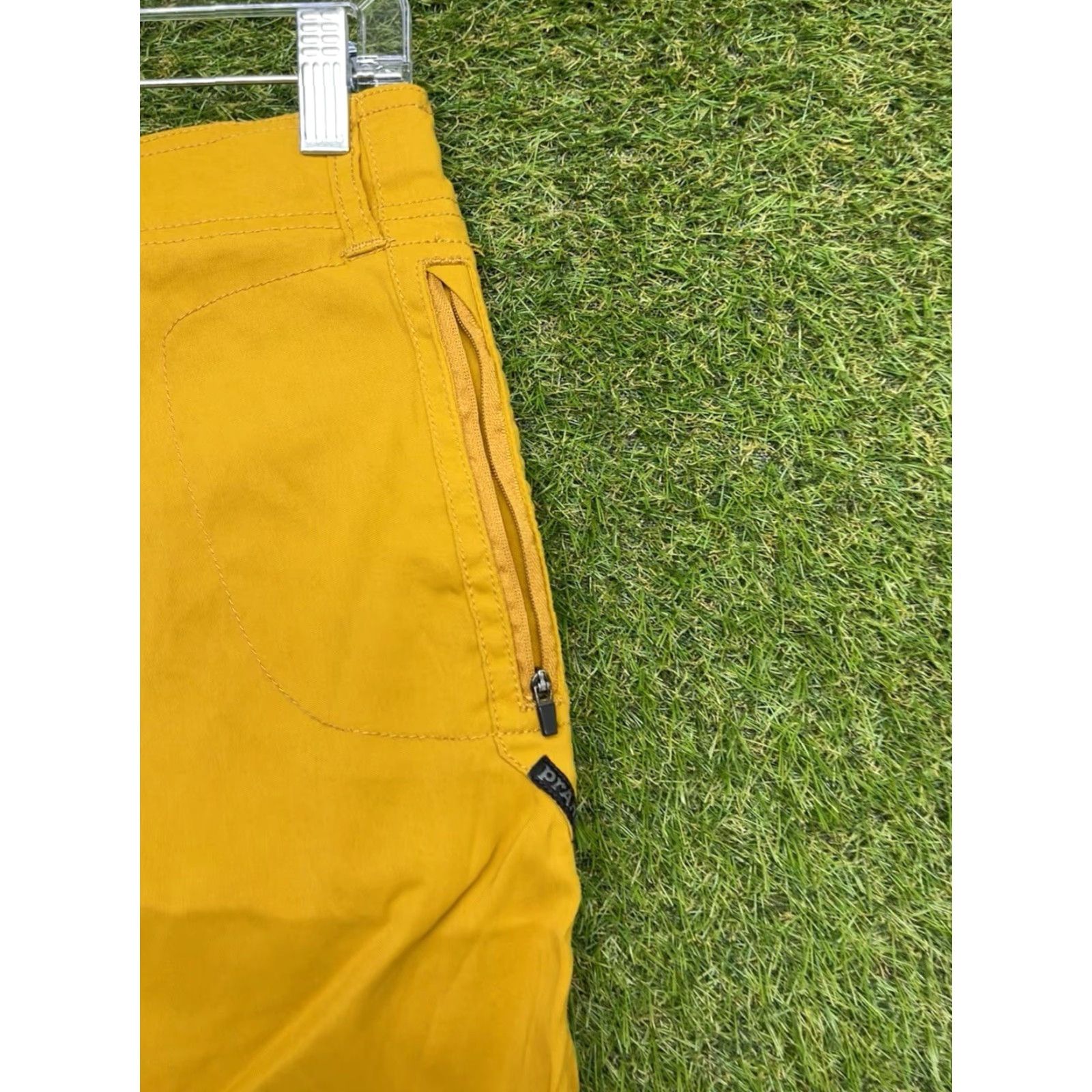 Prana PRANA Hiking Pants Mens 30x30 Pants Slim Yellow 5-Pocket Cargo Logo Outdoor Climbing Style: Climbing Pants Mens Regular Size 30 Color Yellow Size US 30 / EU 46 - 7 Thumbnail
