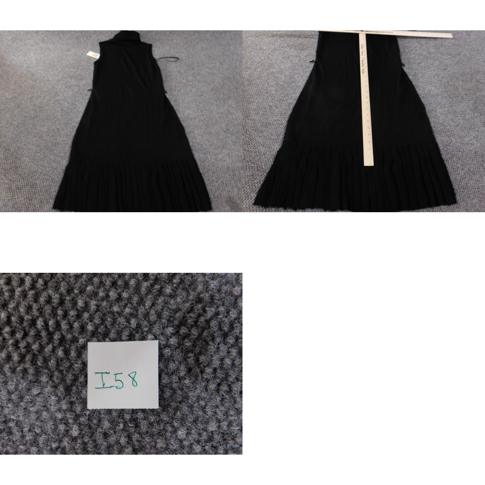 Calvin Klein Calvin Klein Womens Dress S Midi Black A-Line Wool Knit Stretch Mock Neck Puff Sleeve Crochet Casual Summer Size S / US 4 / IT 40 - 8 Thumbnail