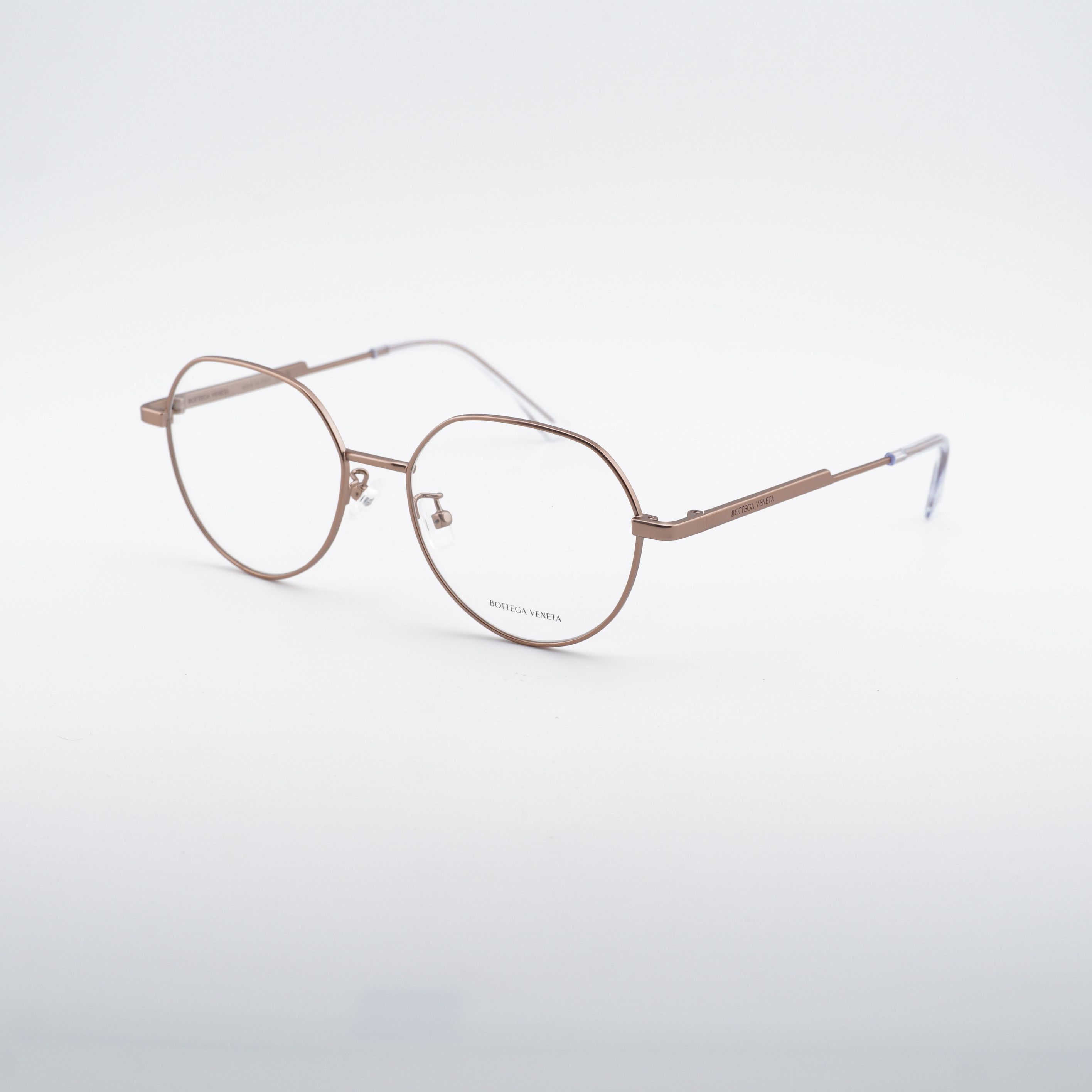 Bottega Veneta Bottega Veneta BV1076OA 001 Eyeglasses Gold 54mm Round Frame Size ONE SIZE - 6 Thumbnail