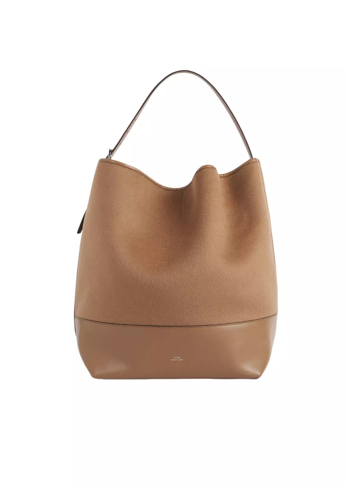 Toteme TOTEME Belted Doublé Camel Wool Tote Bag Size ONE SIZE - 3 Thumbnail