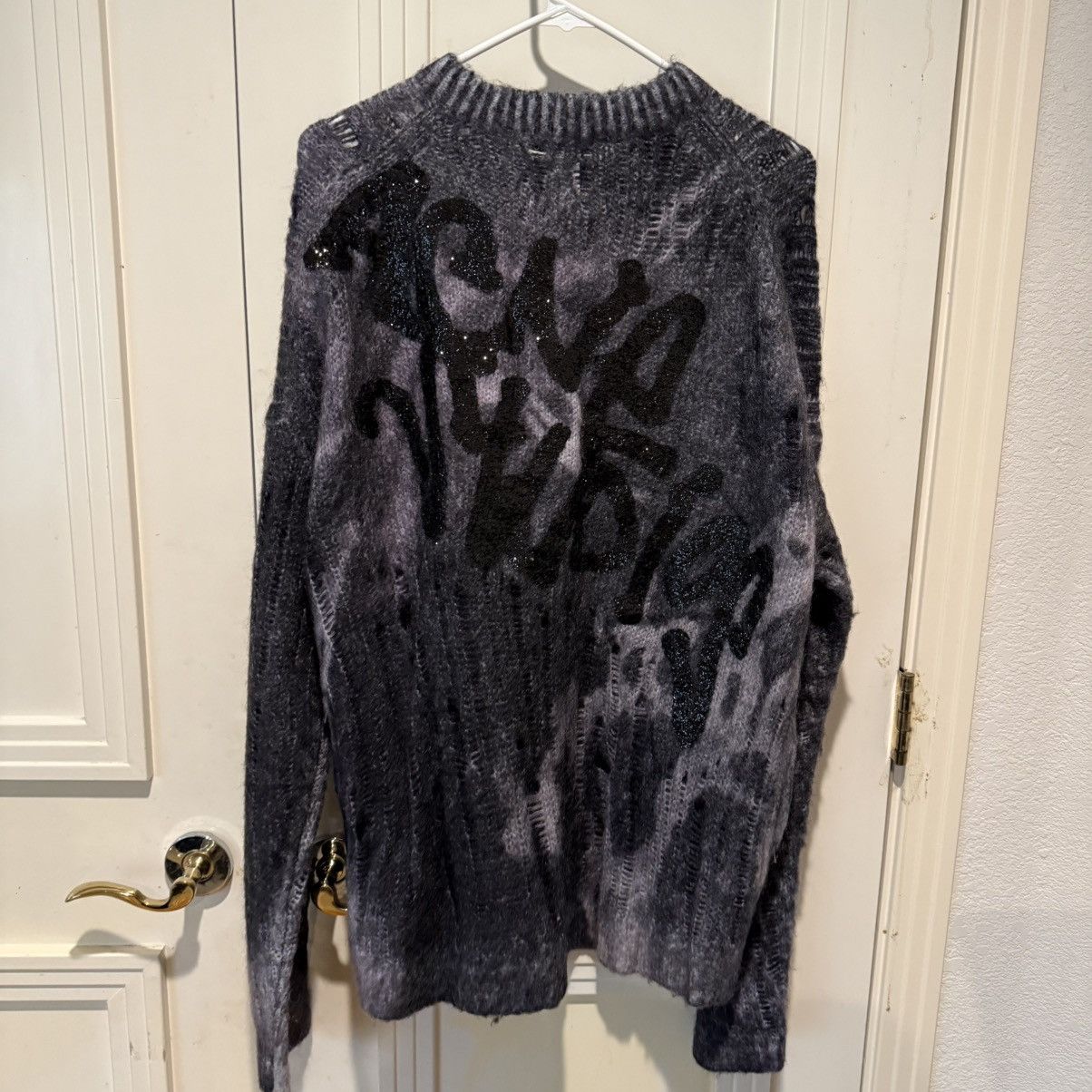 Acne Studios Acne Studios multicoloured distressed mohair cardigan jacket Size US L / EU 52-54 / 3 - 3 Thumbnail