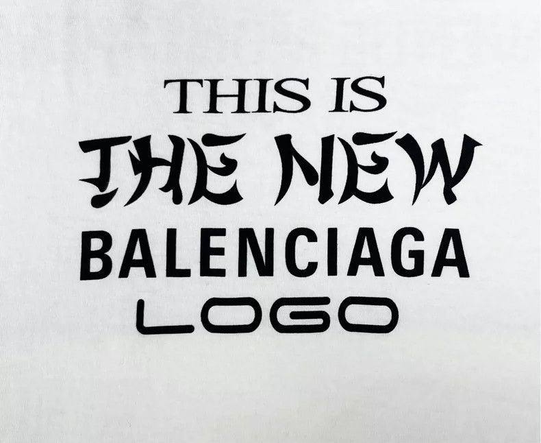 Balenciaga Balenciaga White new logo back letter short sleeve Size L / US 10 / IT 46 - 5 Thumbnail