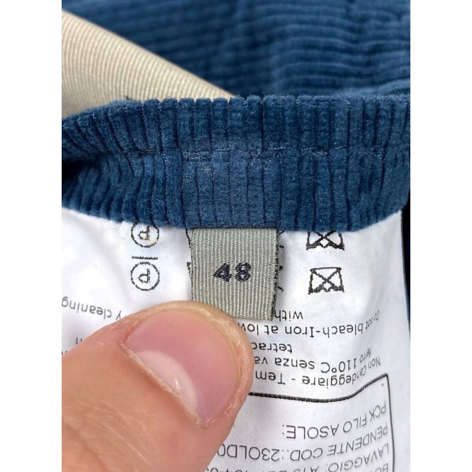 Boglioli Boglioli Blazer Men Size 48 Blue Corduroy Classic Size 48R - 5 Thumbnail