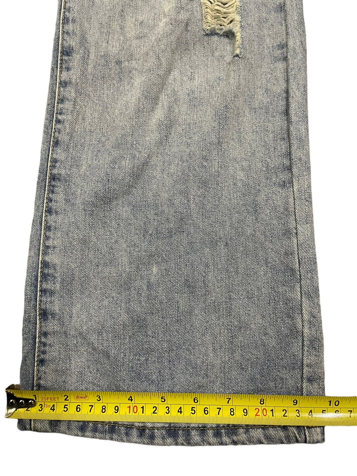14th Addiction Vintage Japanese Brand Blue Wash Distressed Baggy Jeans Size 26" / US 2 / IT 38 - 13 Thumbnail