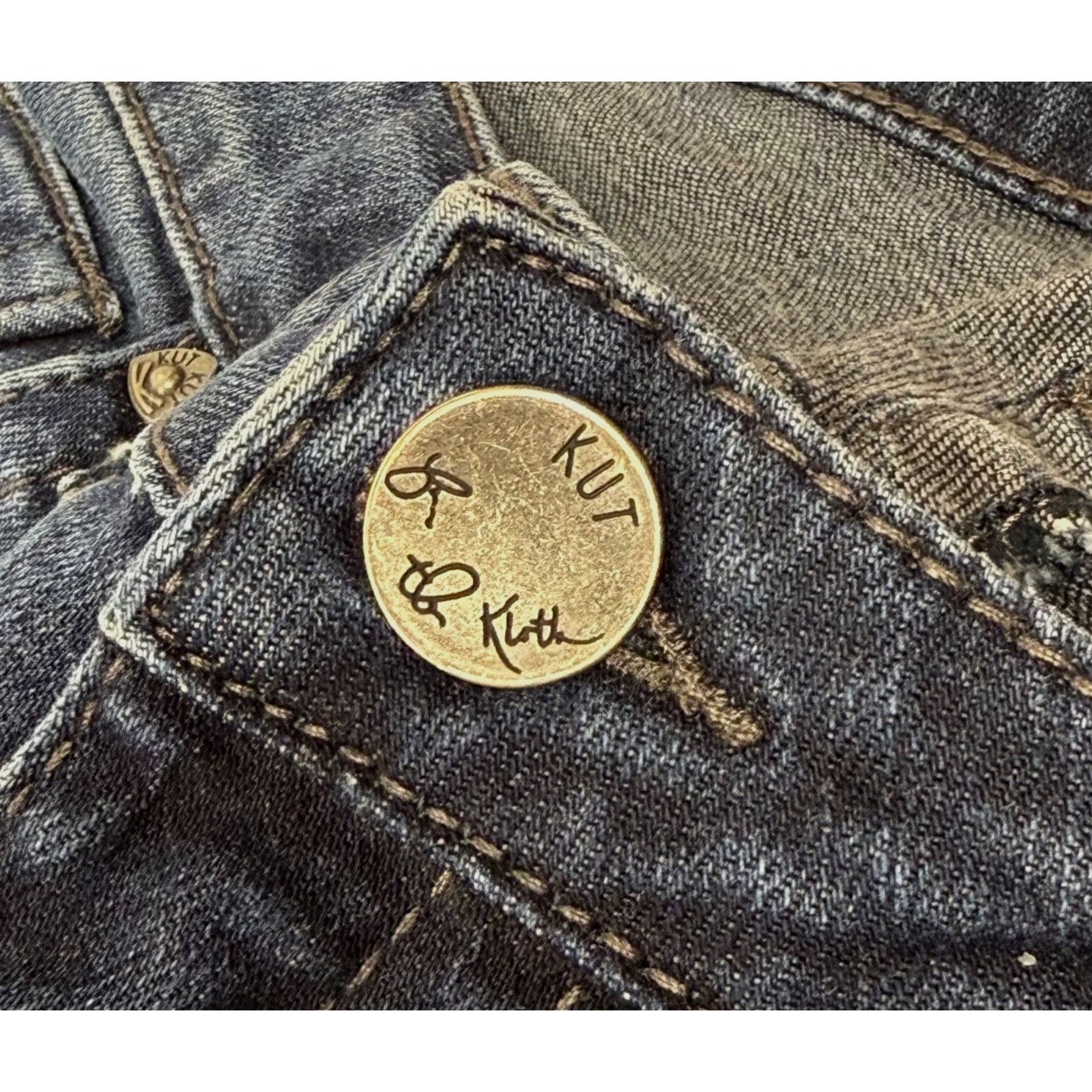 Other Kut from the Kloth Women's Straight Leg Dark Wash Jeans Size Size 30" / US 8 / IT 44 - 2 Thumbnail