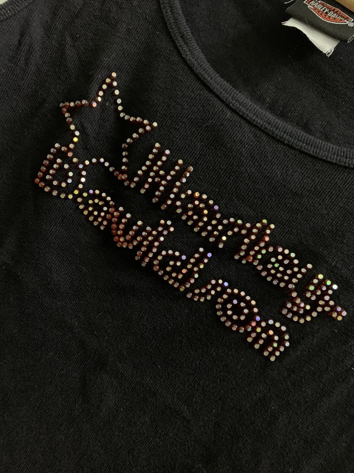 Harley Davidson × Vintage VINTAGE HARLEY DAVIDSON MOTORCYCLES BEADED SPELLOUT TANK TOP Size XS / US 0-2 / IT 36-38 - 3 Thumbnail