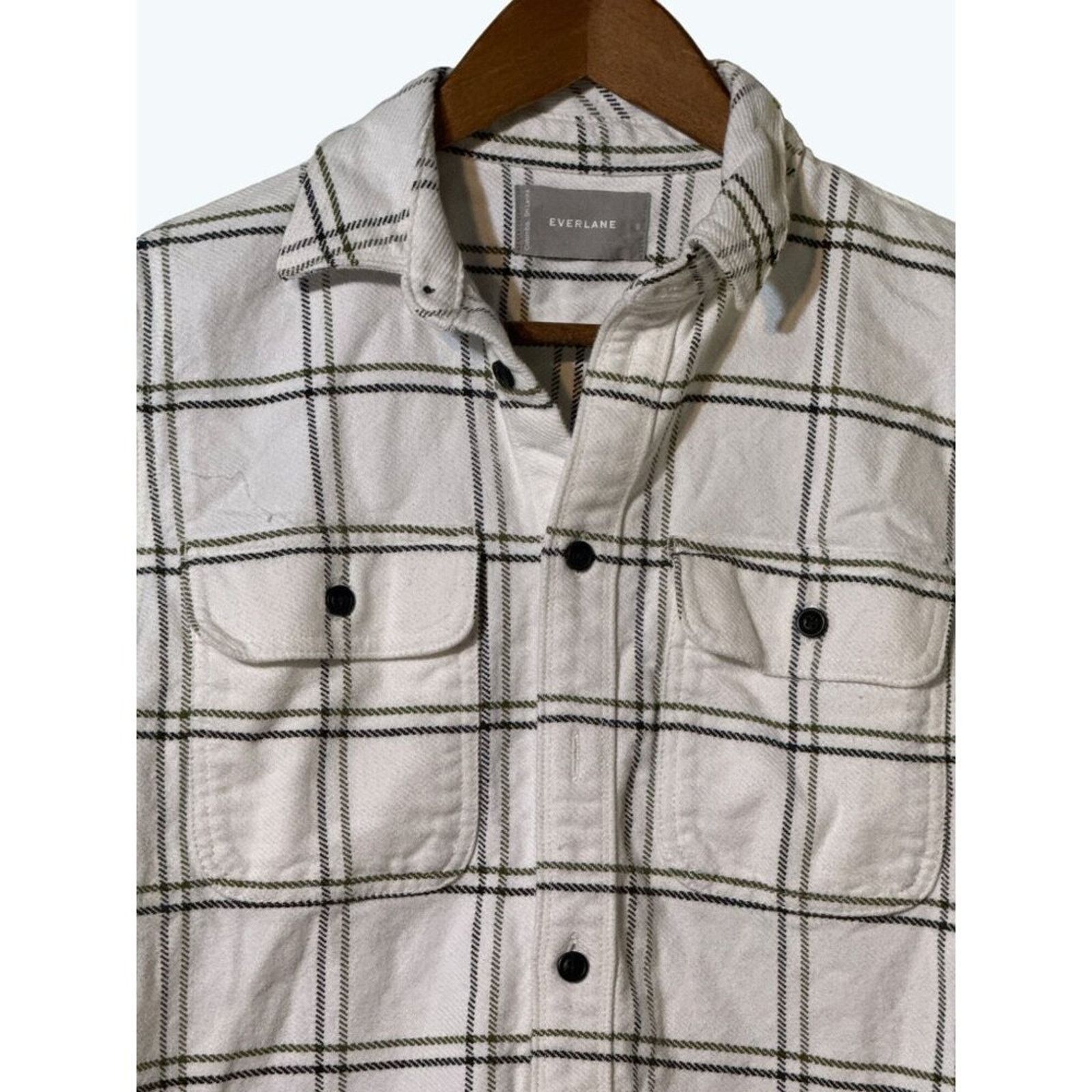 Everlane Everlane Men’s Heavyweight New Overshirt White Plaid Small Size US S / EU 44-46 / 1 - 5 Thumbnail