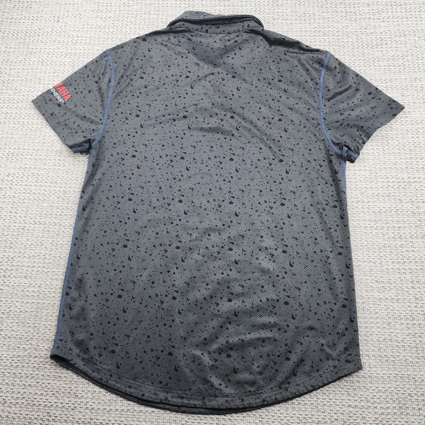 Yamaha BYLT Yamaha Waverunners Polo Shirt Mens M Gray Performance Splatter Print Shirt Size US M / EU 48-50 / 2 - 4 Thumbnail