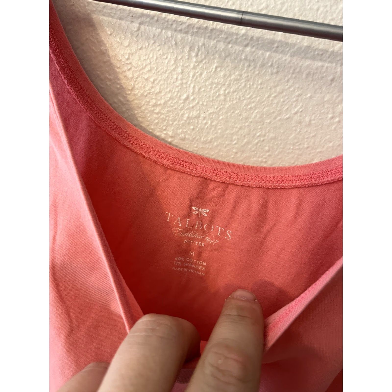 Talbots Talbots Tank Top Women's Petite PM Pink Cotton Knit Sleeveless Pullover Casual Basic Shirt Cotton Knit Size M / US 6-8 / IT 42-44 - 2 Thumbnail