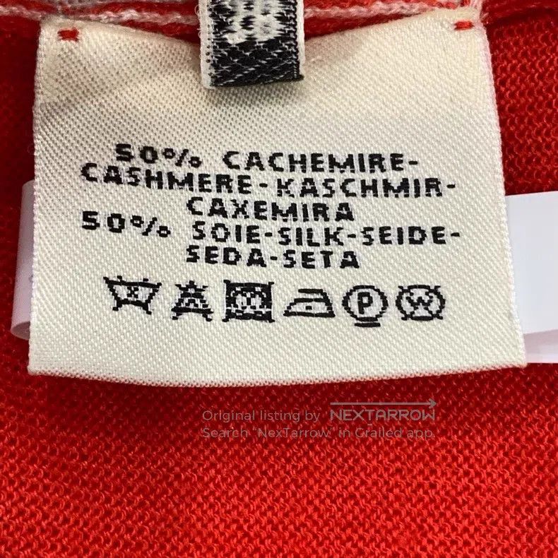 Hermes Hermes Heart pattern red round neck cashmere silk knitted Size XS / US 0-2 / IT 36-38 - 7 Thumbnail