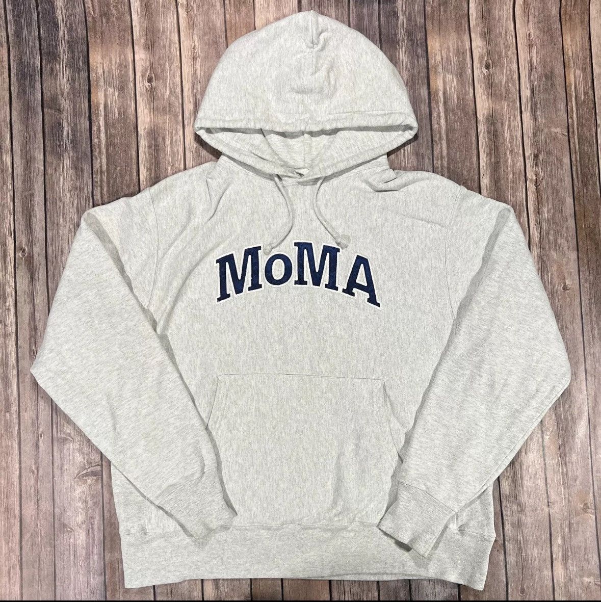 Vintage Champion Reverse Weave MOMA store Hoodie Sweatshirt