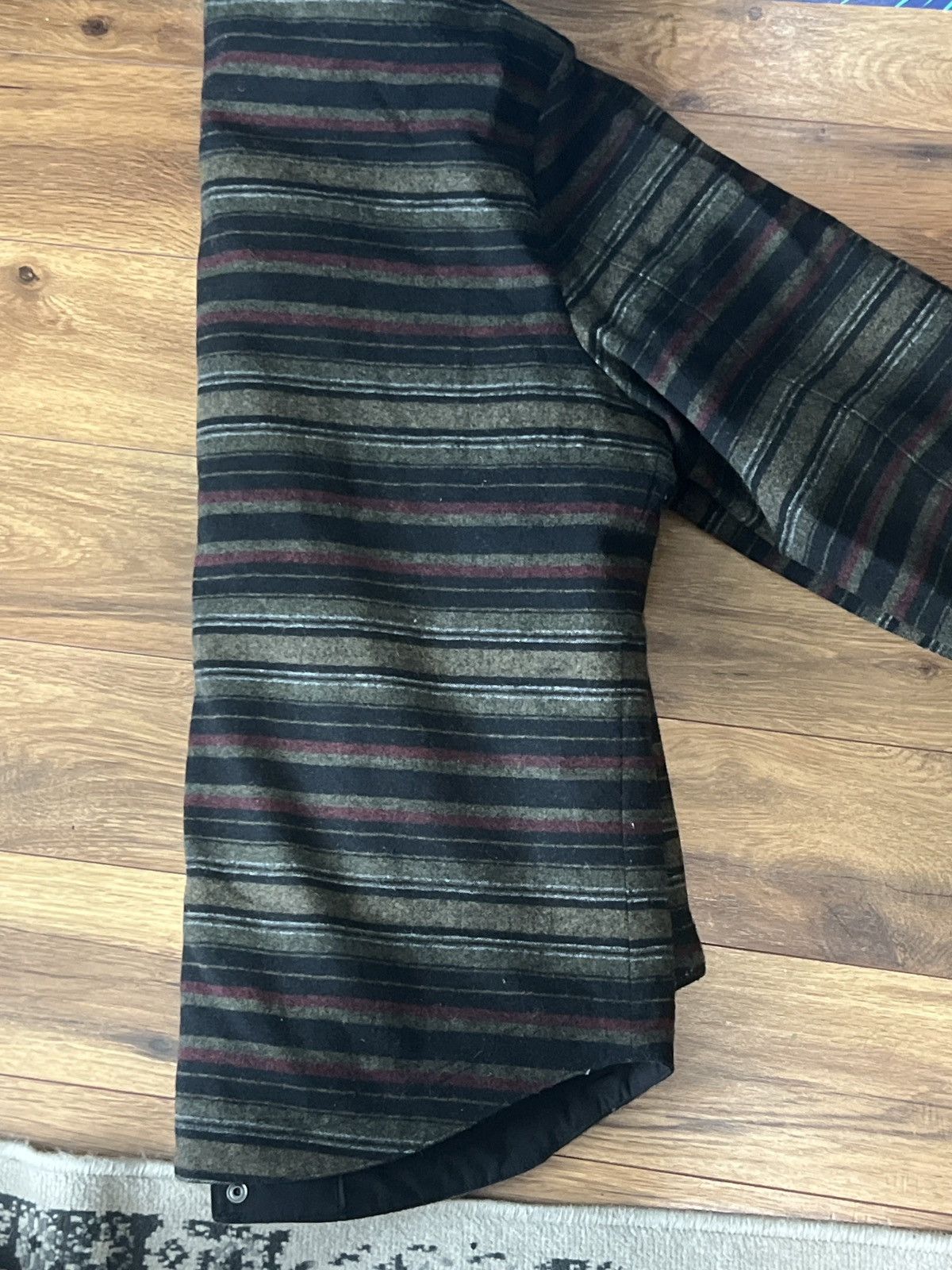 Pendleton Pendleton Wool Jacket Striped Green Black Red Metal Snap Size US M / EU 48-50 / 2 - 3 Thumbnail