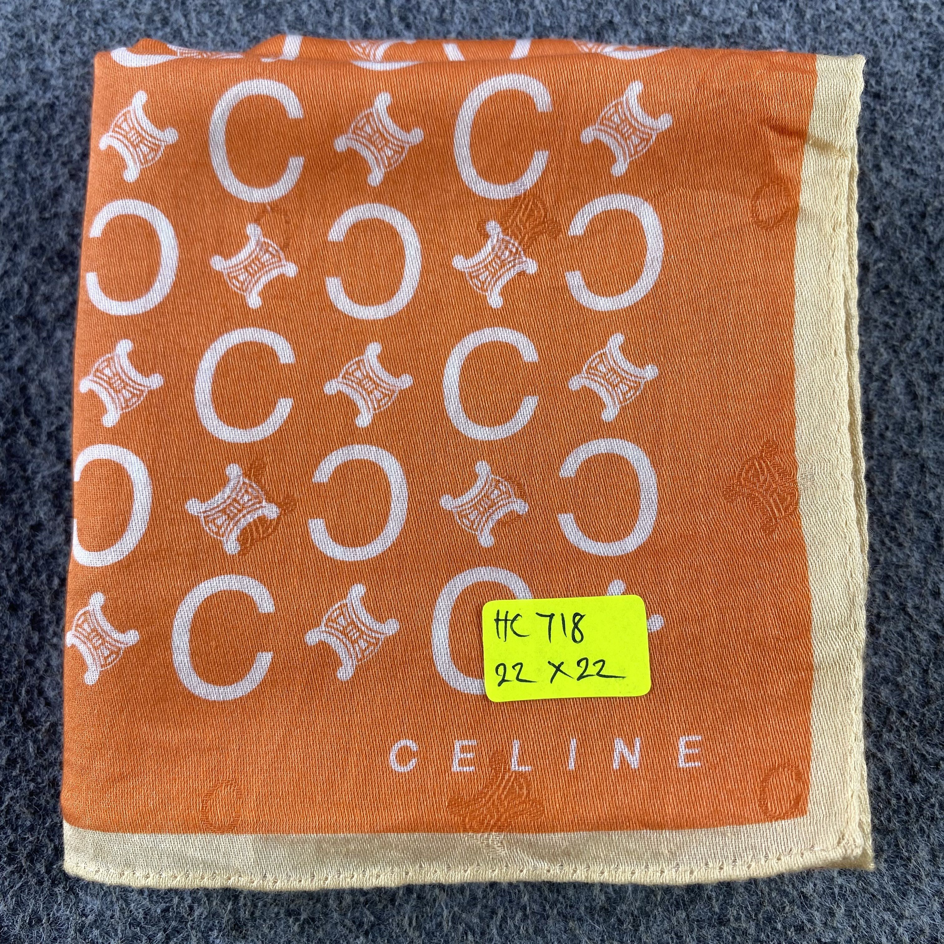 Celine × Vintage Celine Monogram Handkerchief/Neckerchief/Bandana HC718 Size ONE SIZE - 6 Thumbnail