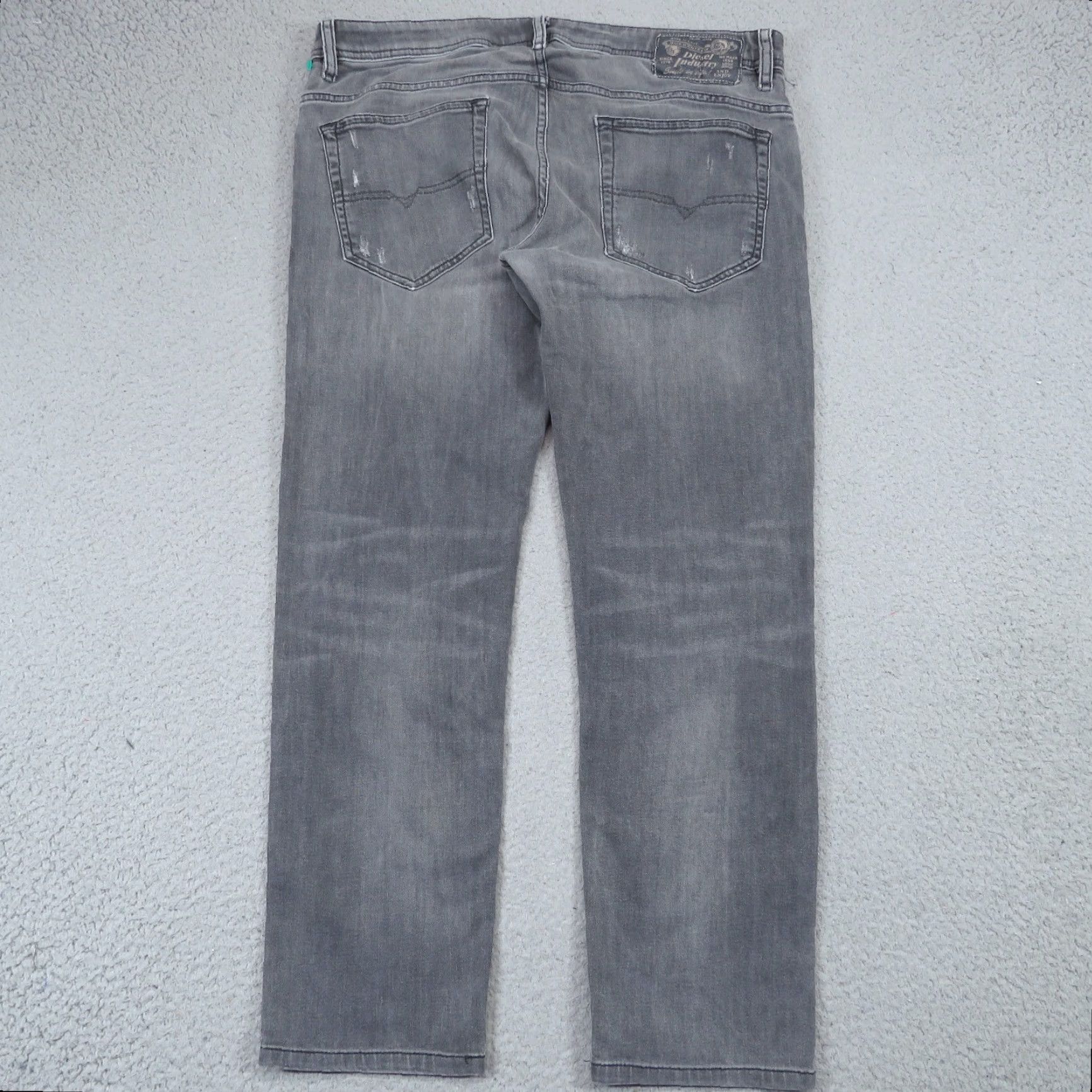 Diesel Diesel Jeans Mens 34x28 Thavar XP Slim Skinny Distressed Grey Wash R38O6 Stretch Jeans Size US 34 / EU 50 - 2 Thumbnail