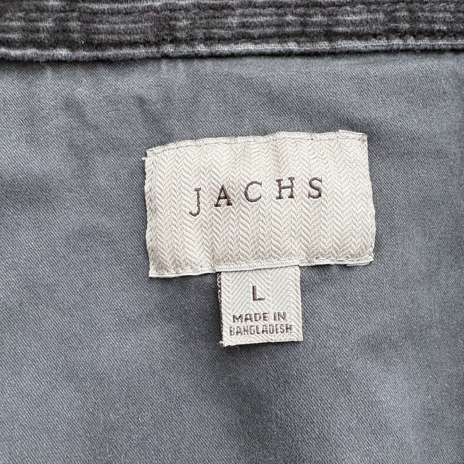 JACHS NY JACHS Men's L Gray Flannel Lined Shirt Jacket Elbow Patches Size US L / EU 52-54 / 3 - 2 Thumbnail