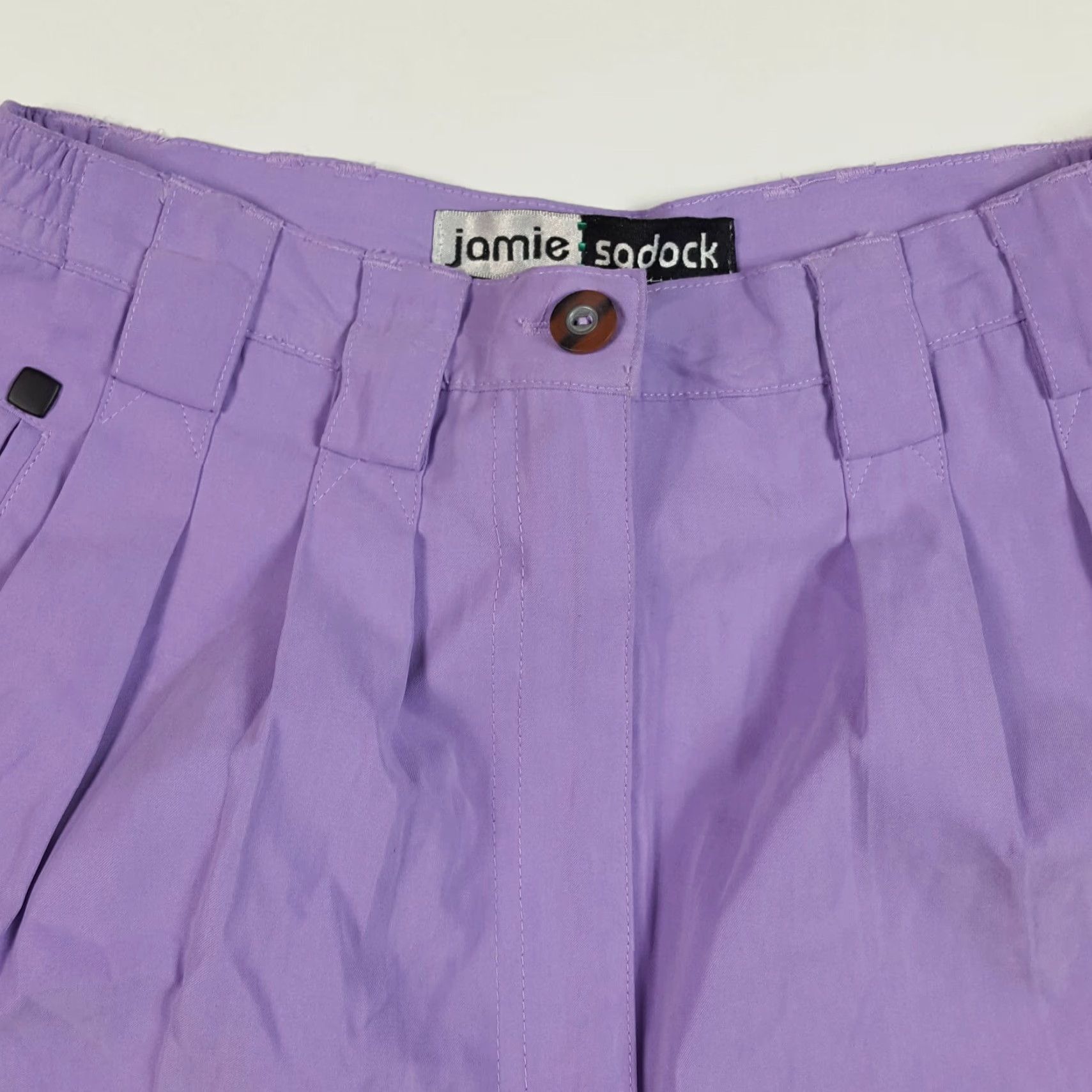 Vintage VINTAGE Retro High Waist Purple Pleated Womens Size 2 Relaxed Chino Outdoor Golf Shorts Size 25" / US 0 / IT 36 - 2 Thumbnail